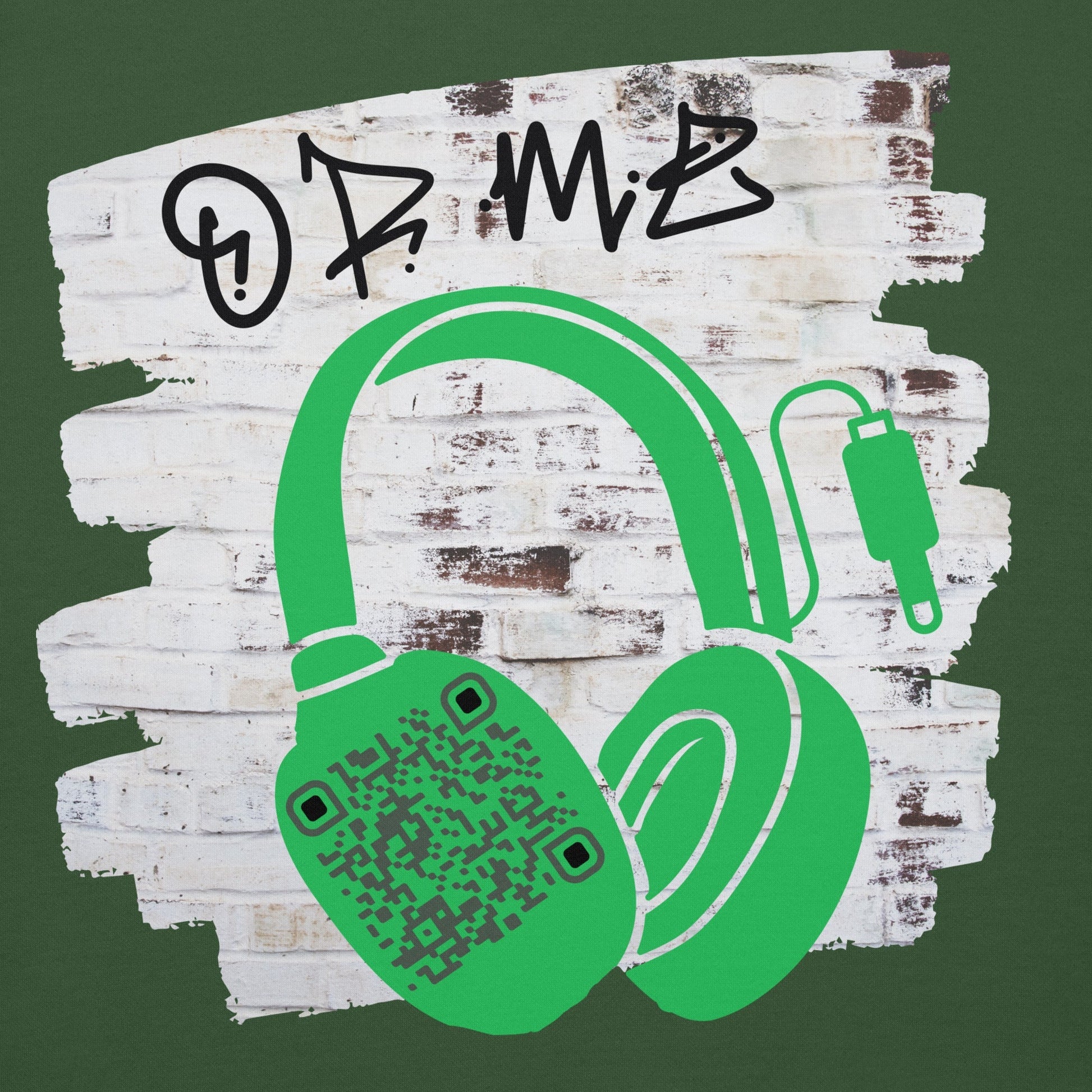 Personalized QR Code Graffiti Wall Hoodie β Share Your Music