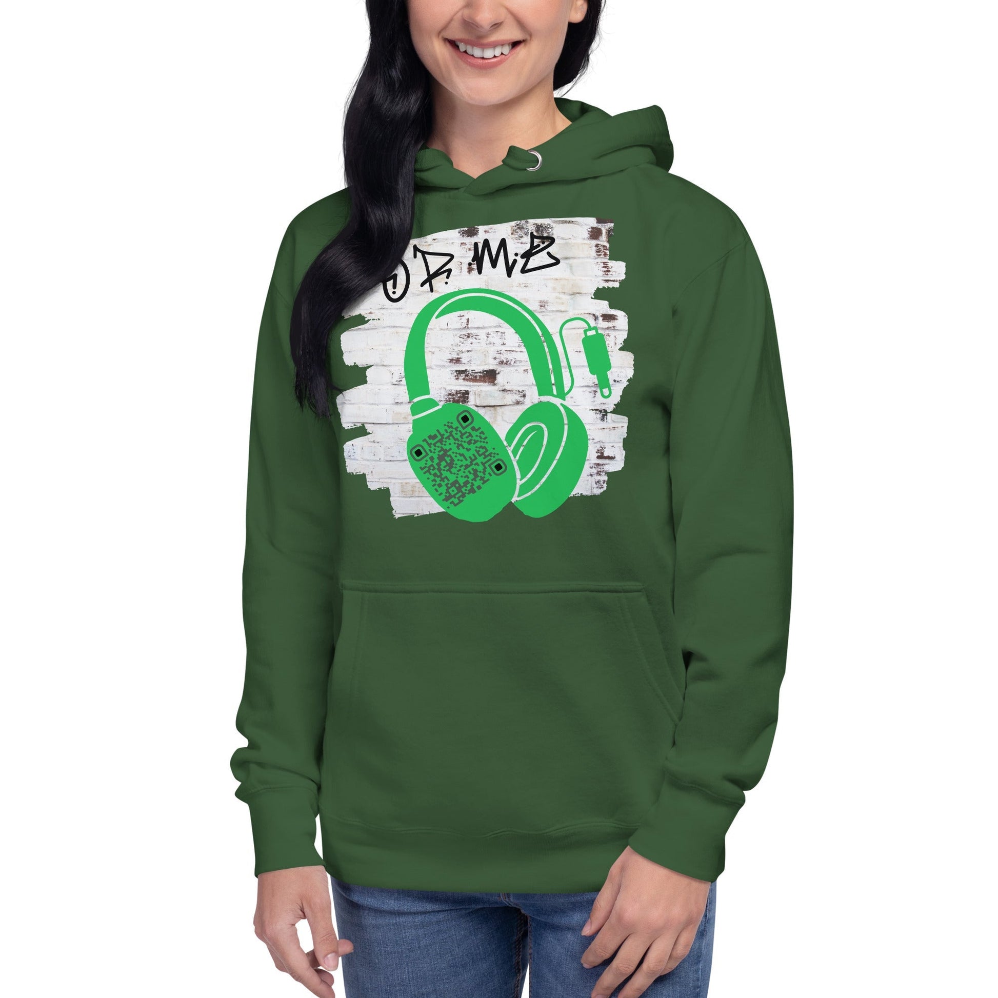 Personalized QR Code Graffiti Wall Hoodie β Share Your Music