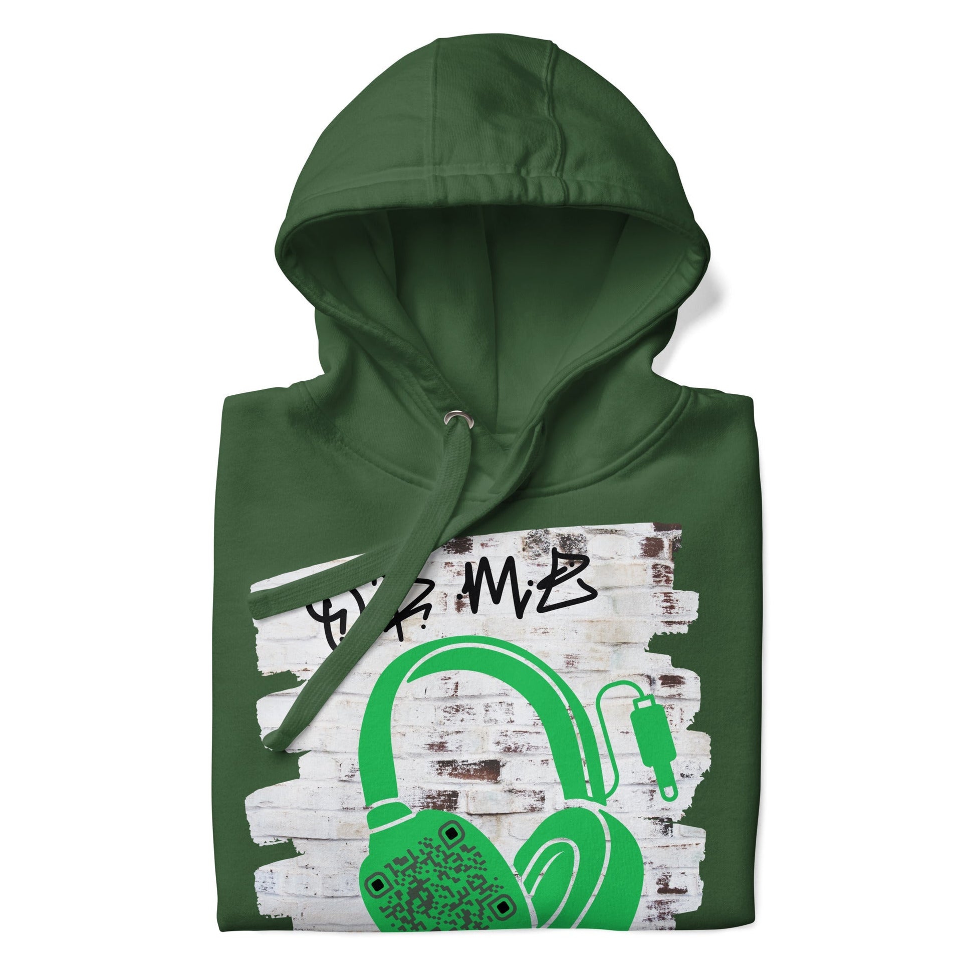 Personalized QR Code Graffiti Wall Hoodie β Share Your Music
