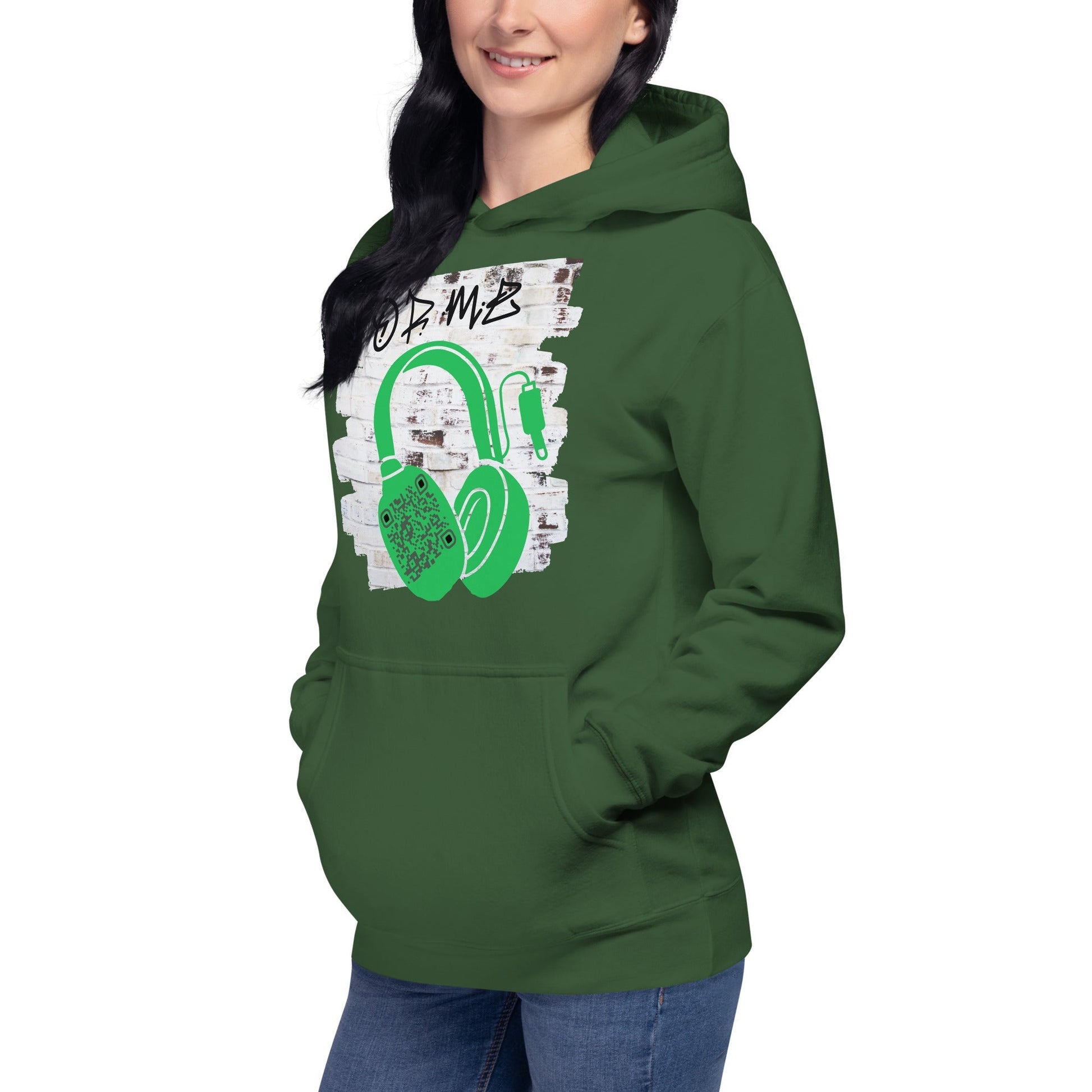 Personalized QR Code Graffiti Wall Hoodie β Share Your Music