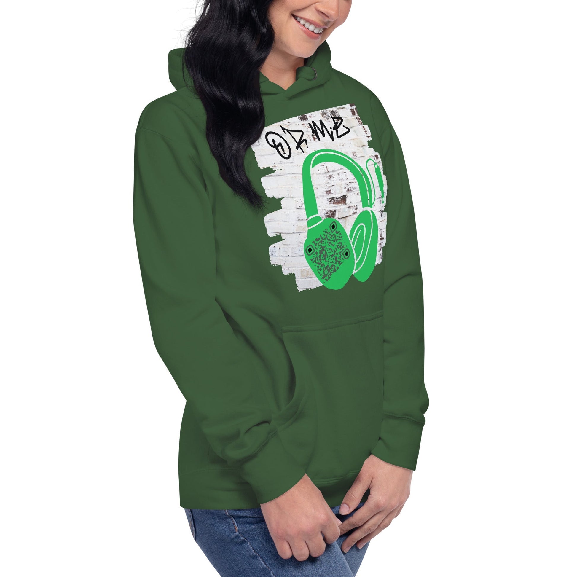 Personalized QR Code Graffiti Wall Hoodie β Share Your Music