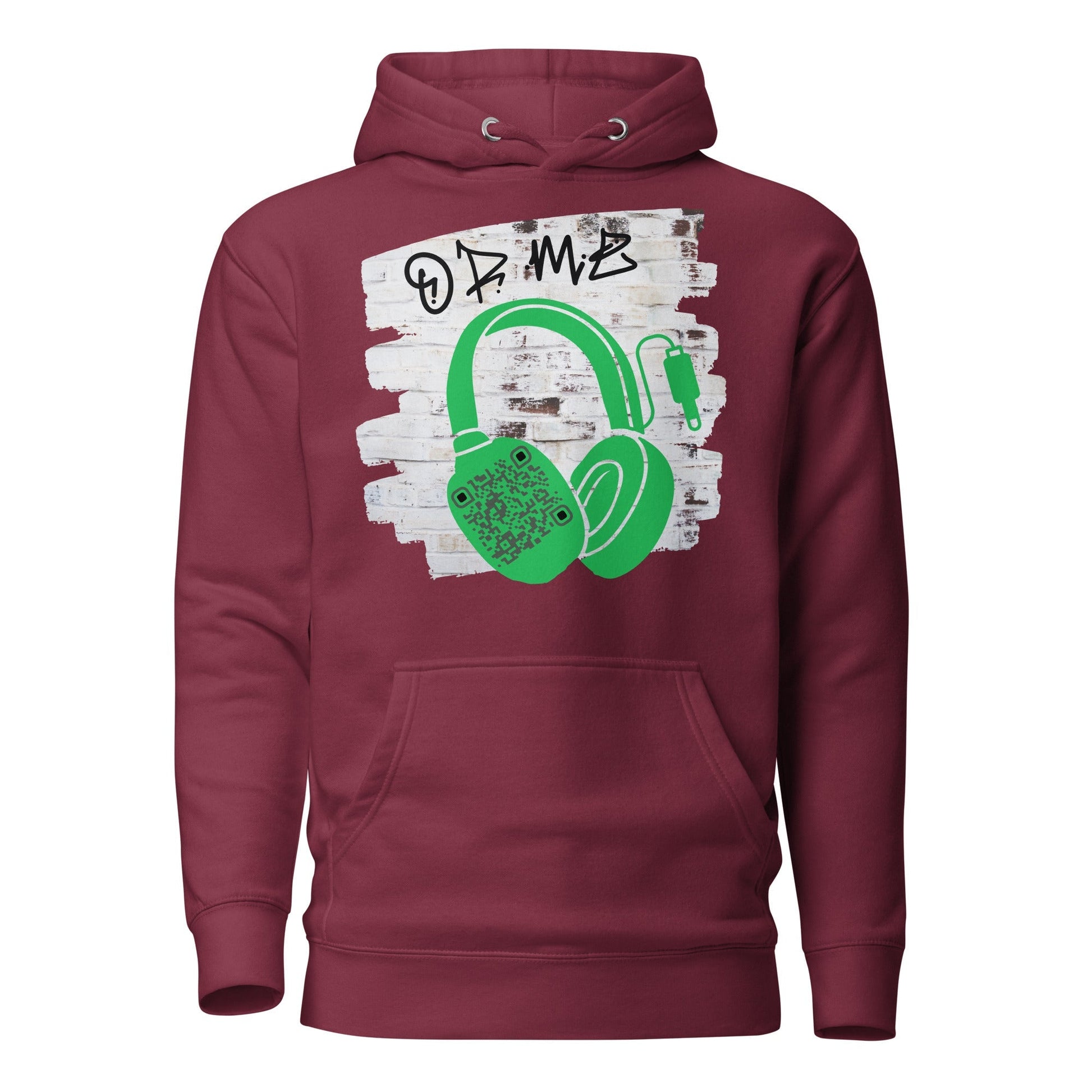 Personalized QR Code Graffiti Wall Hoodie β Share Your Music