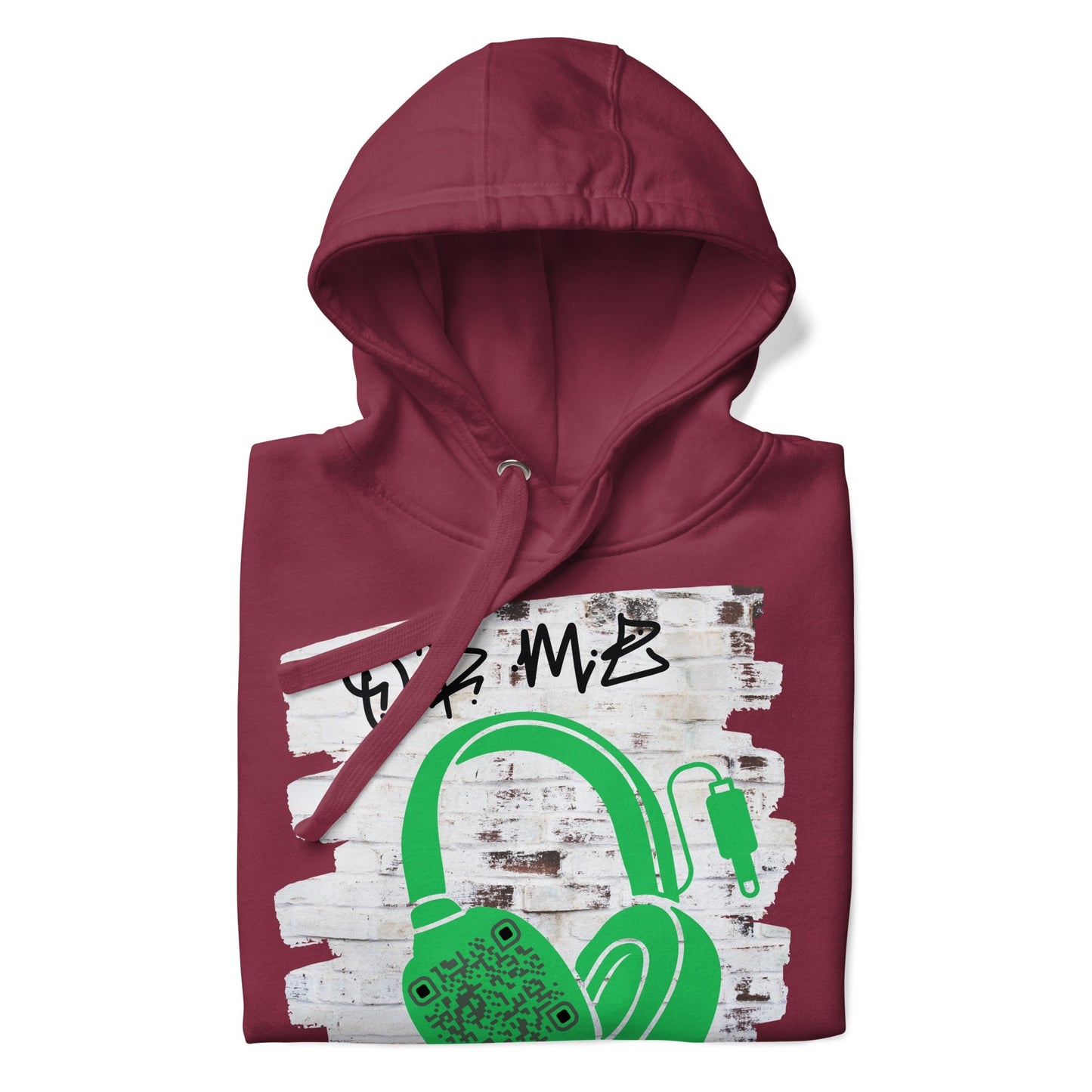 Personalized QR Code Graffiti Wall Hoodie β Share Your Music