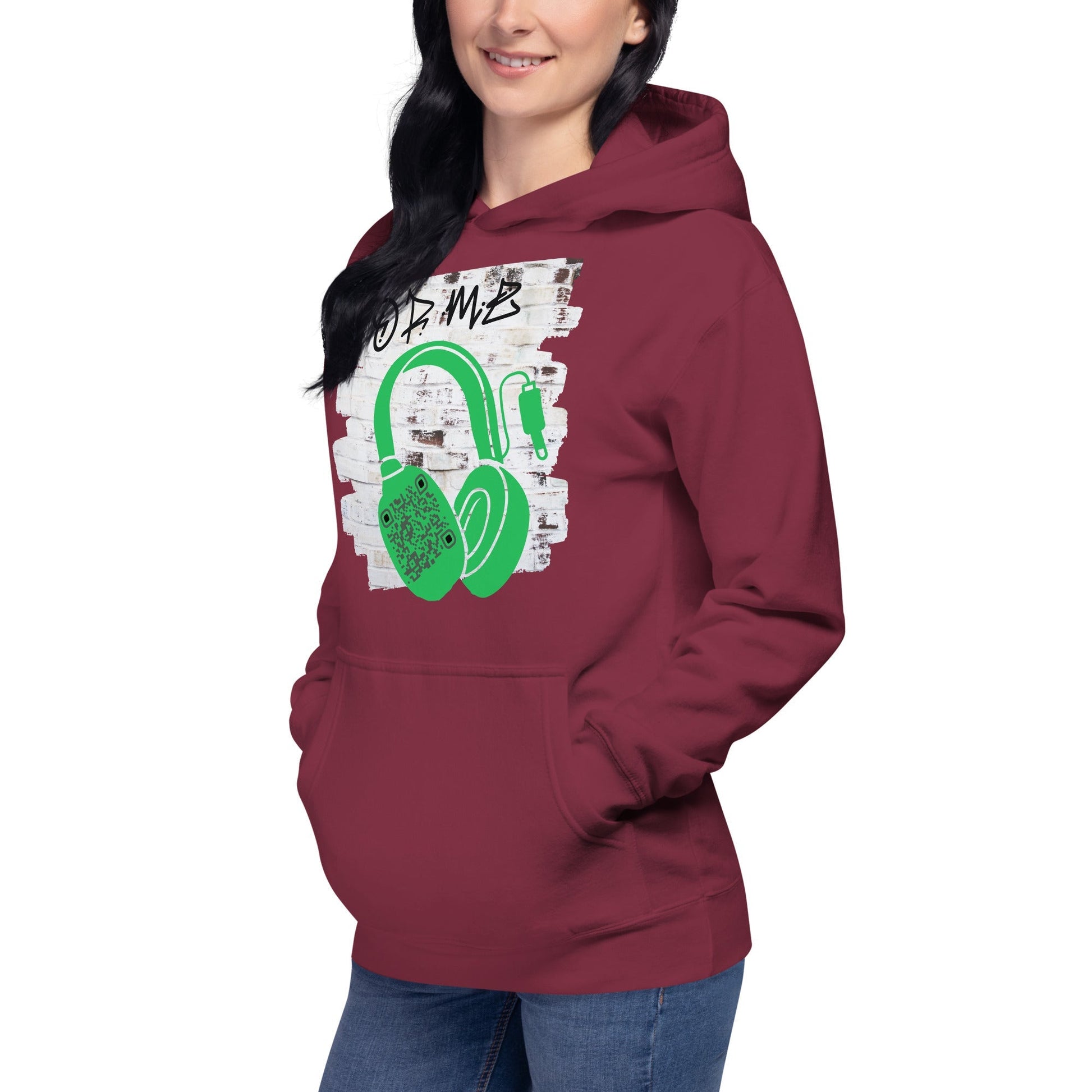 Personalized QR Code Graffiti Wall Hoodie β Share Your Music