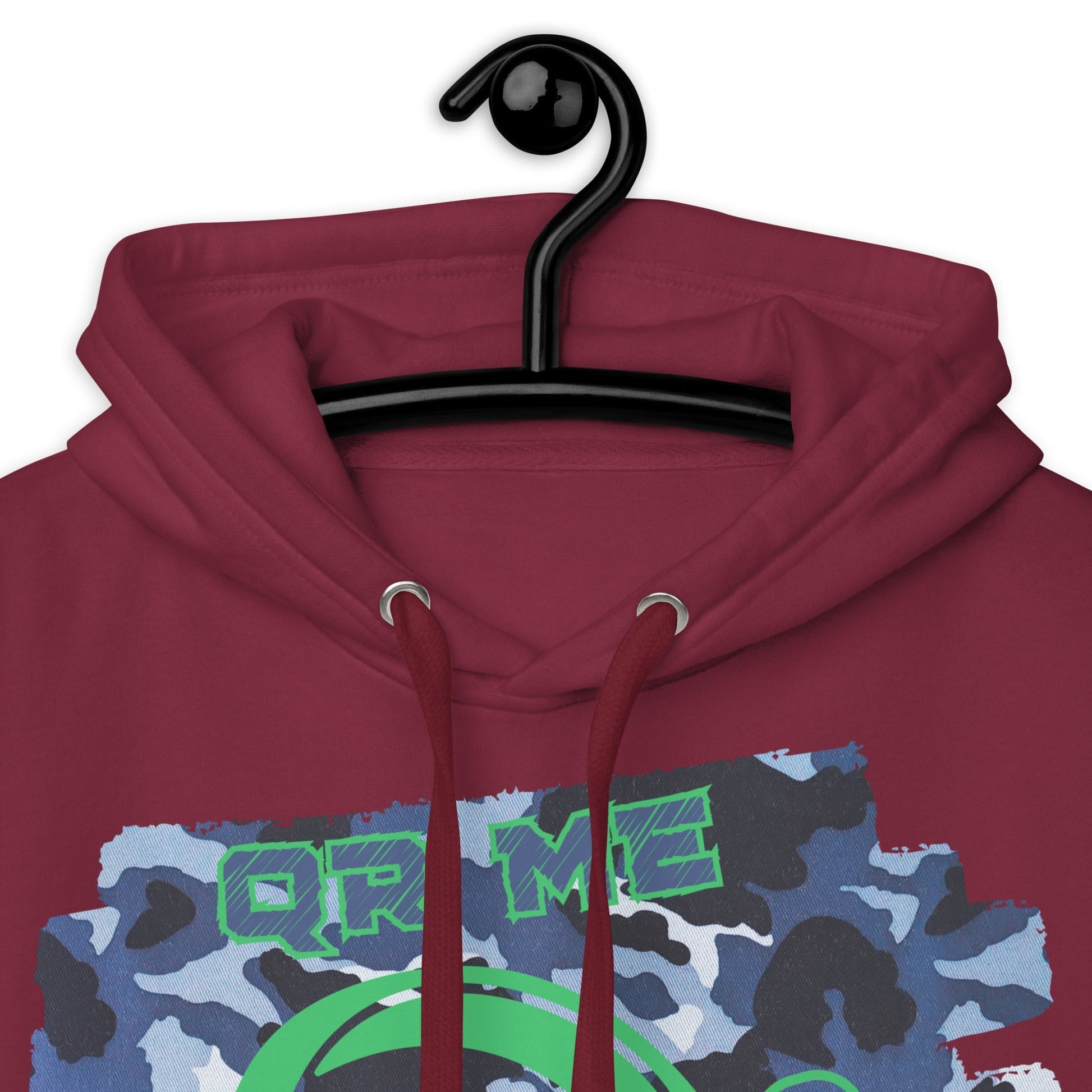 Personalized QR Code Blue Camo Hoodie β Blend In, Share Out