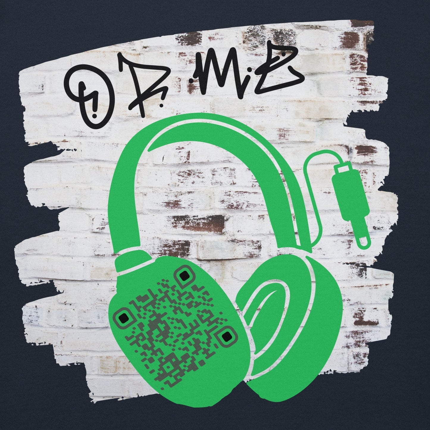 Personalized QR Code Graffiti Wall Hoodie β Share Your Music