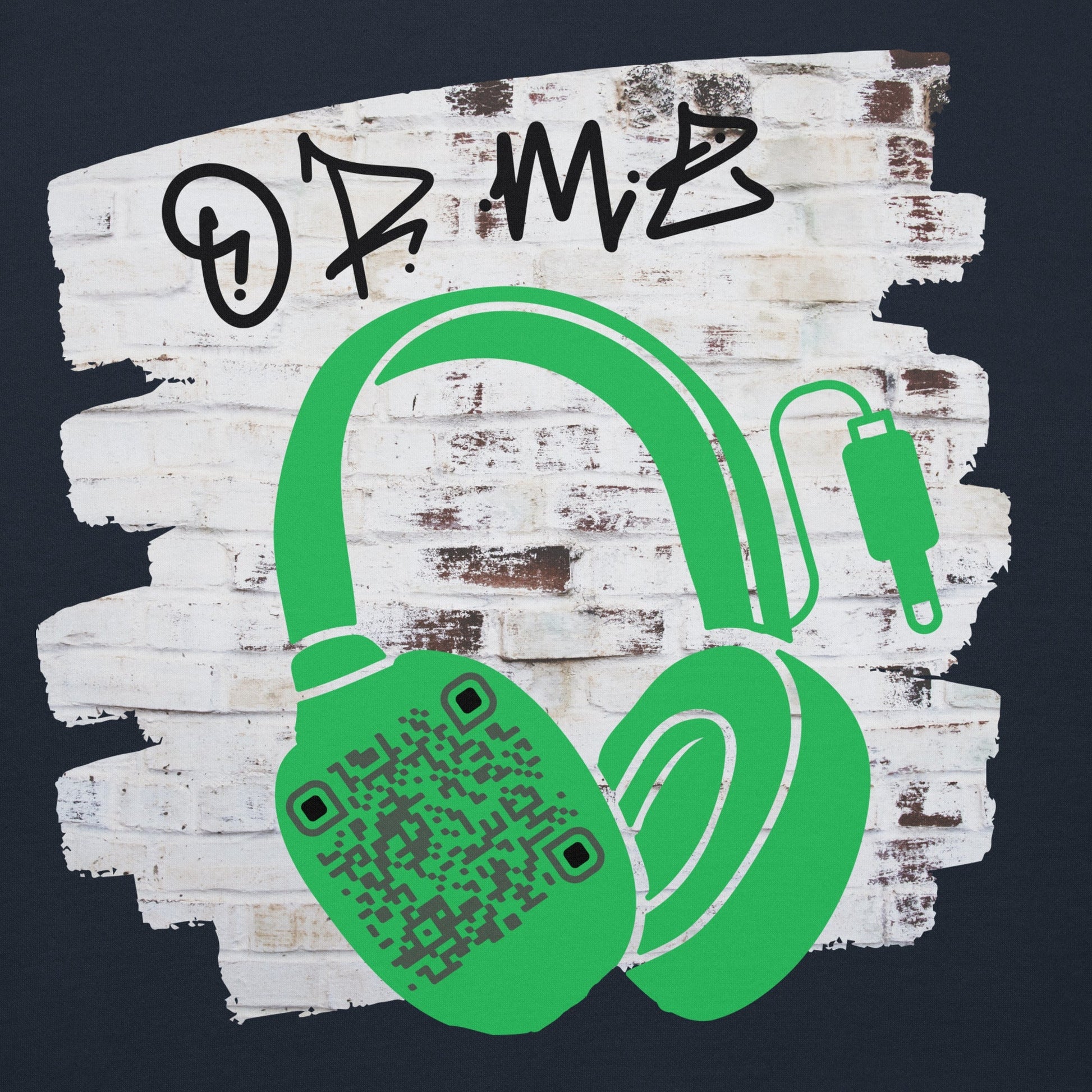 Personalized QR Code Graffiti Wall Hoodie β Share Your Music