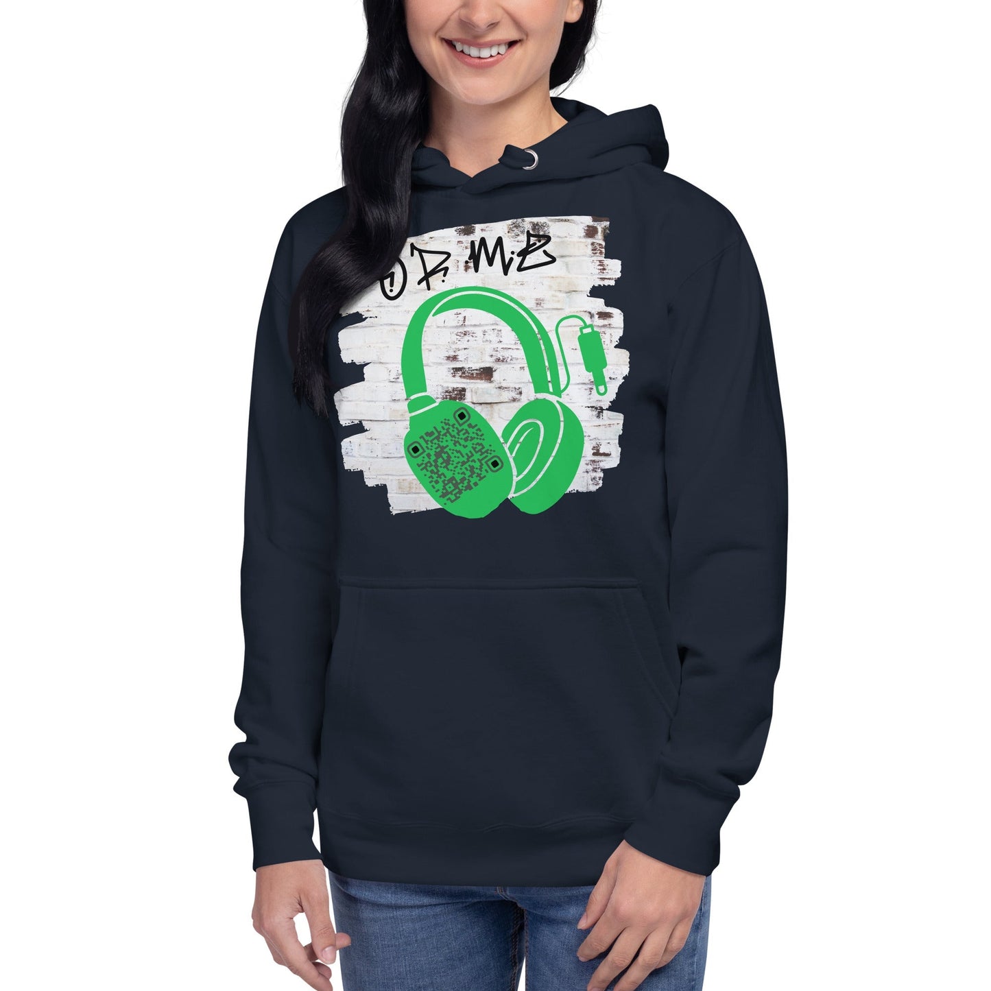 Personalized QR Code Graffiti Wall Hoodie β Share Your Music