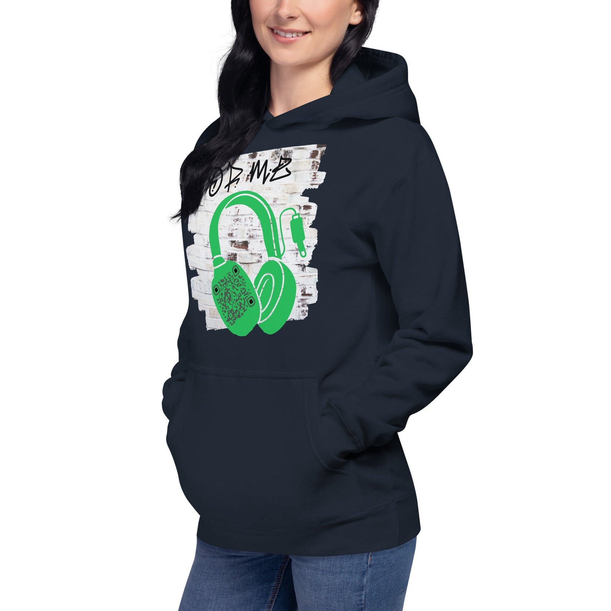 Personalized QR Code Graffiti Wall Hoodie β Share Your Music
