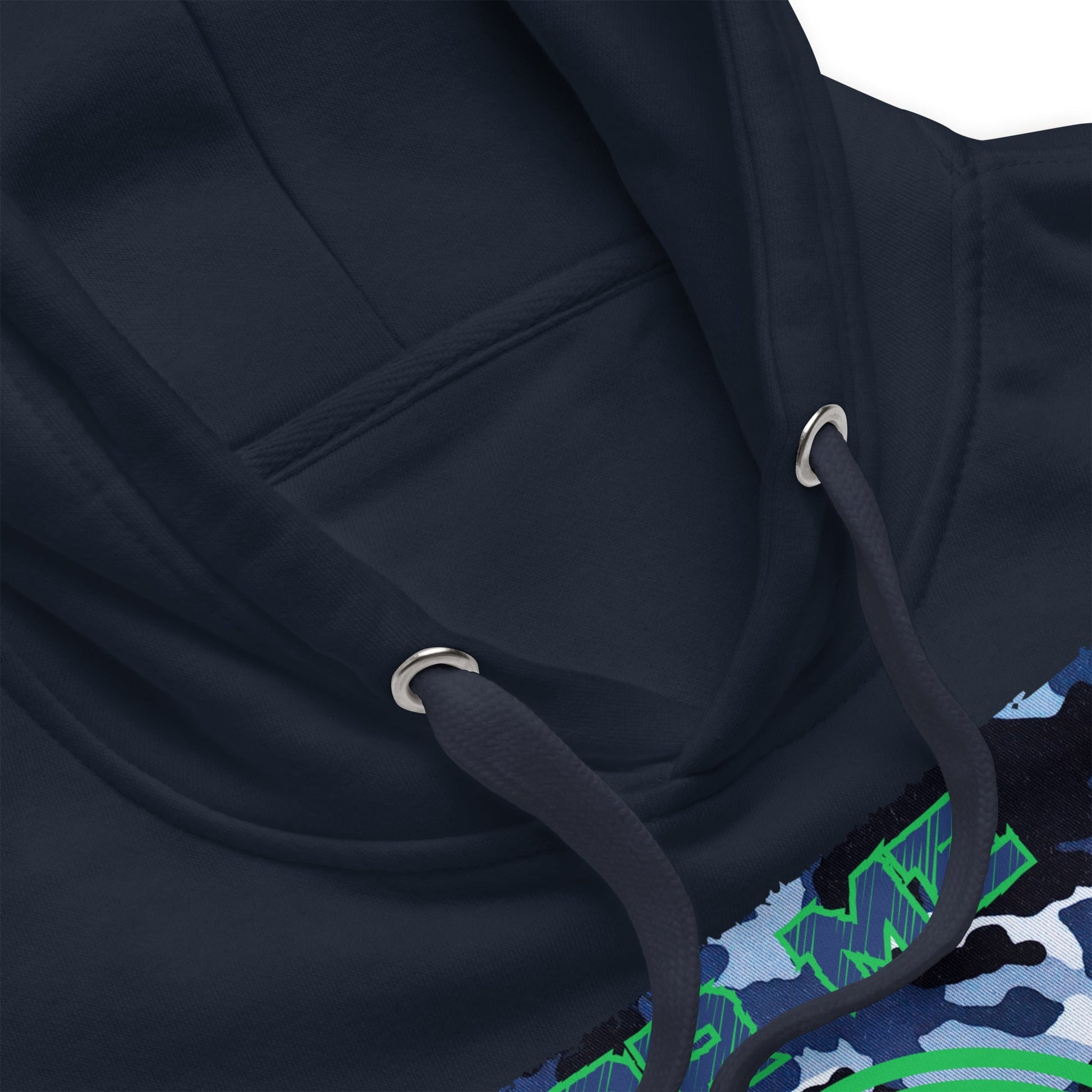 Personalized QR Code Blue Camo Hoodie β Blend In, Share Out