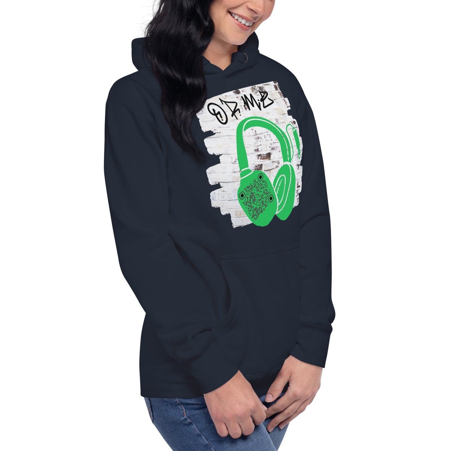Personalized QR Code Graffiti Wall Hoodie β Share Your Music