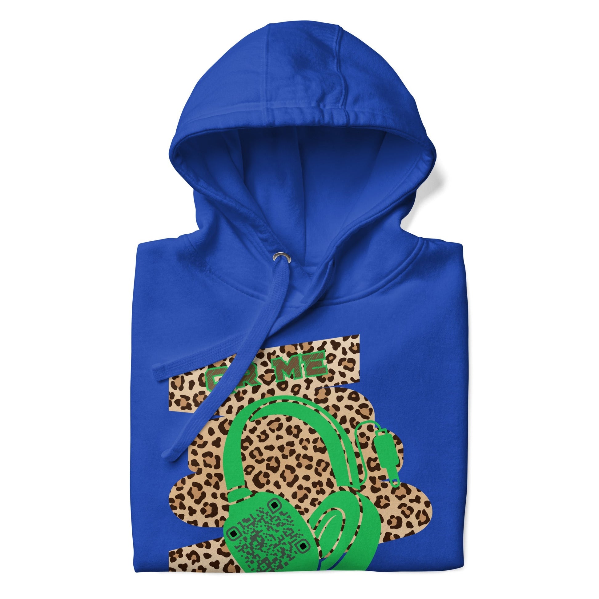 Custom QR Code Leopard Print Hoodie β Wild Style, Shared Tunes
