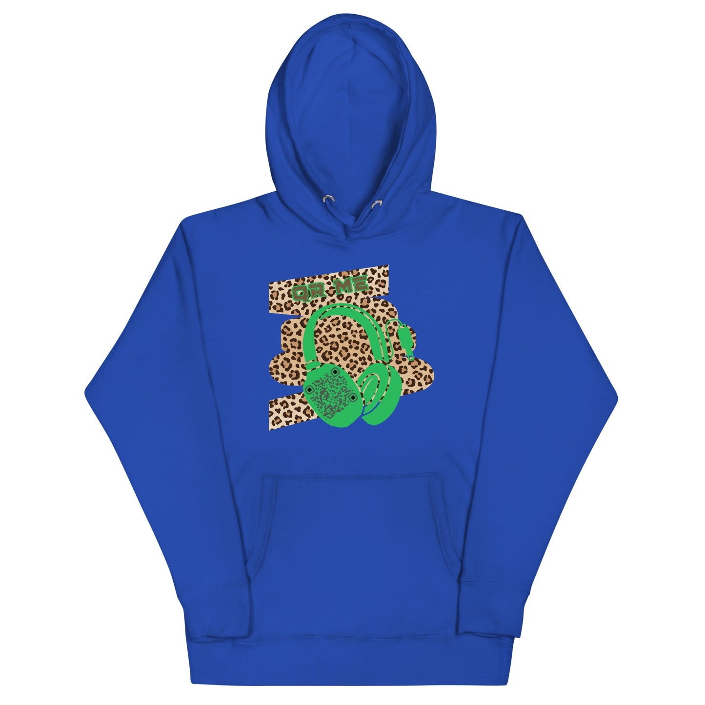 Custom QR Code Leopard Print Hoodie β Wild Style, Shared Tunes