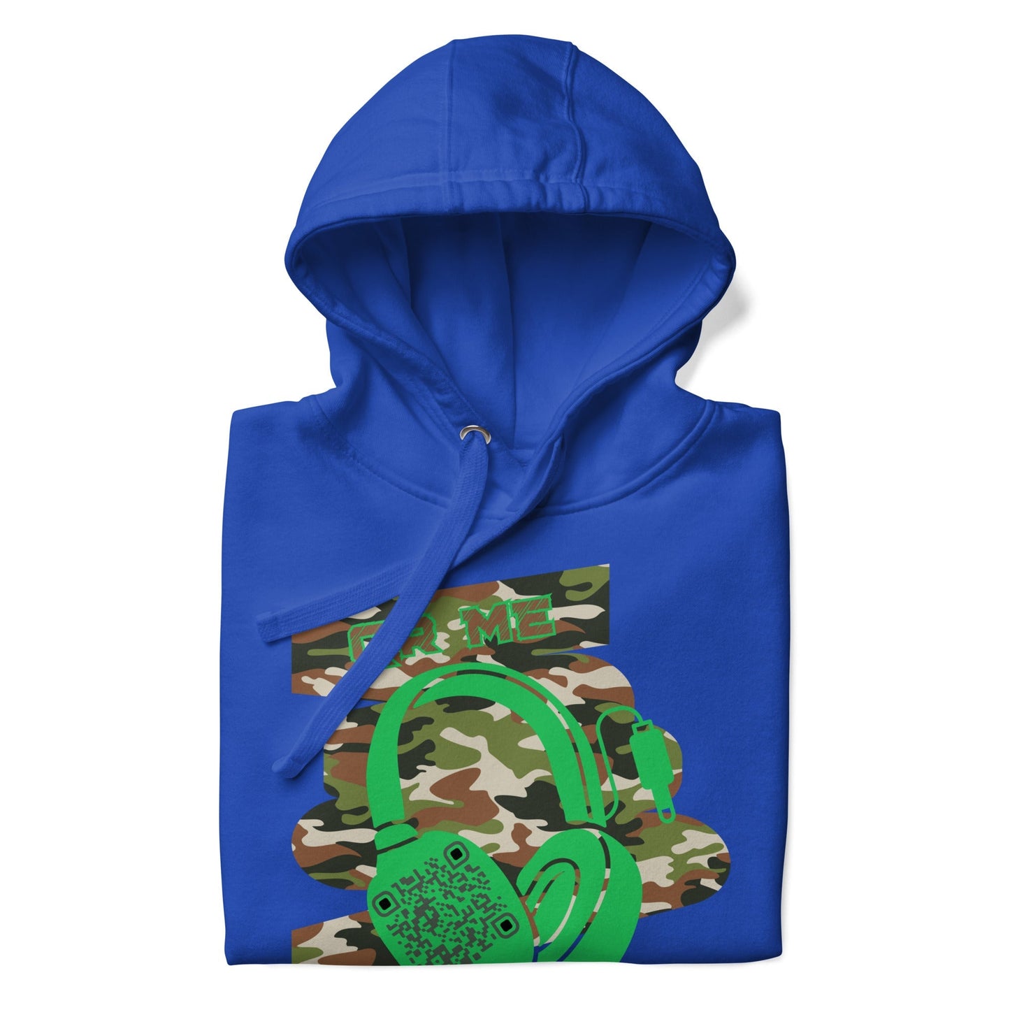 Personalized QR Code Green Camo Hoodie β Blend In, Stand Out