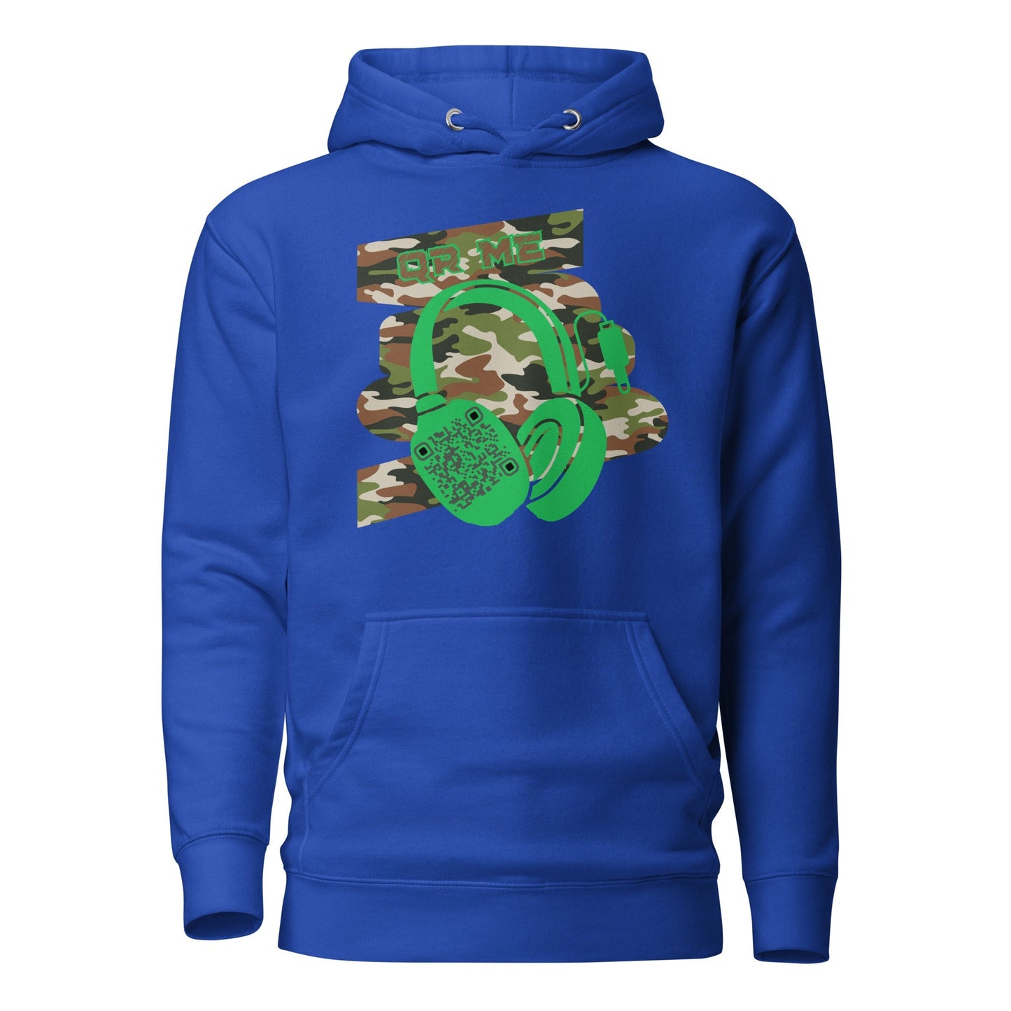 Personalized QR Code Green Camo Hoodie β Blend In, Stand Out