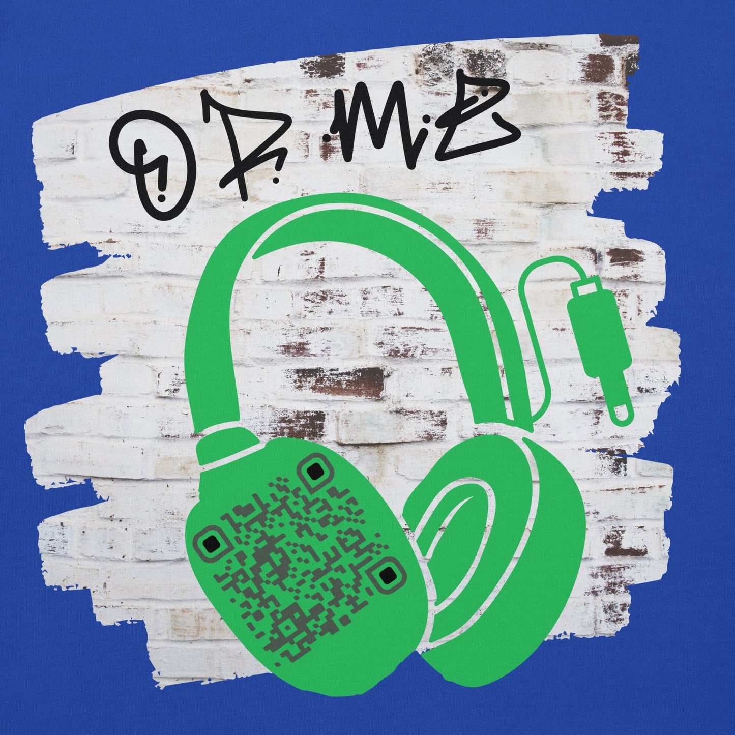 Personalized QR Code Graffiti Wall Hoodie β Share Your Music