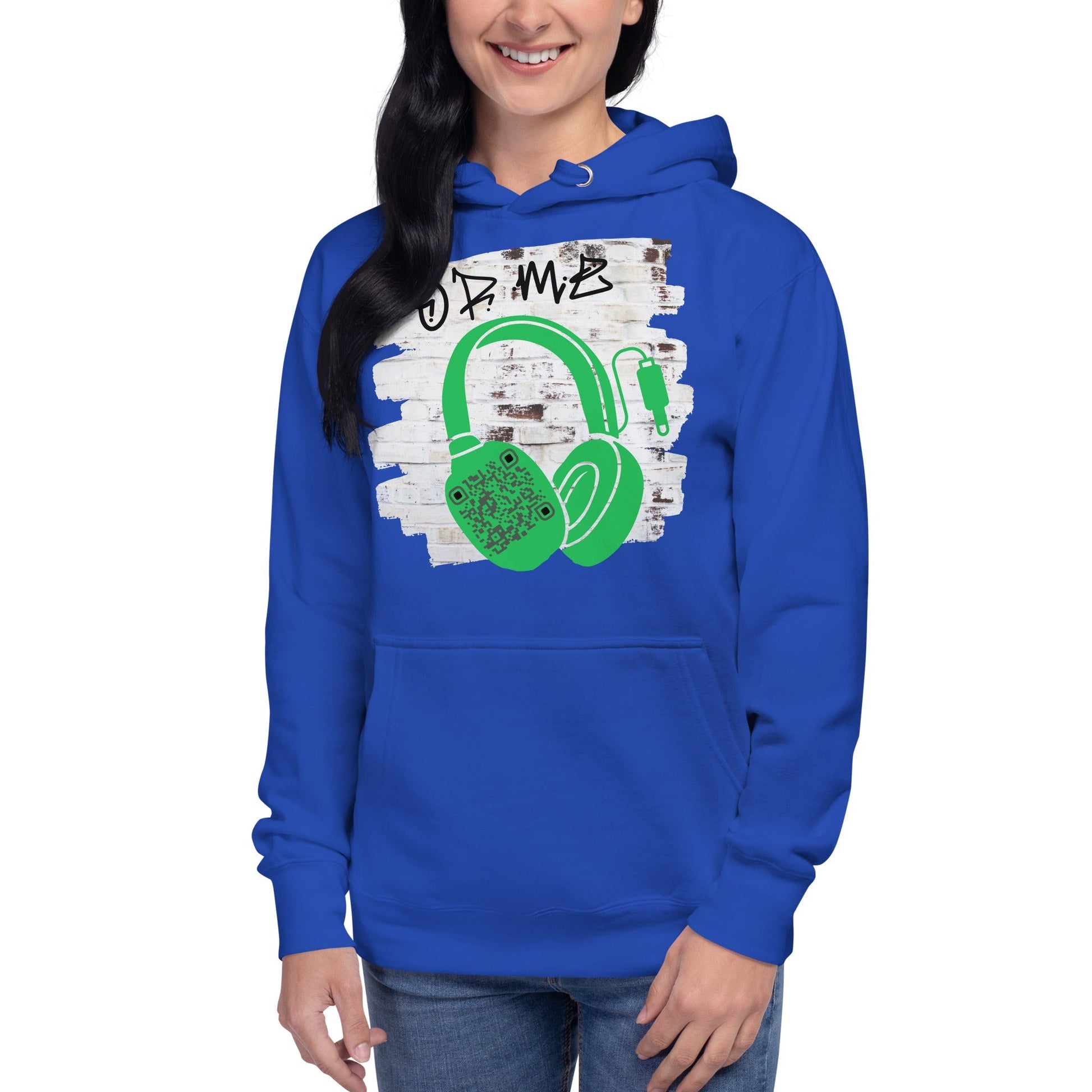 Personalized QR Code Graffiti Wall Hoodie β Share Your Music