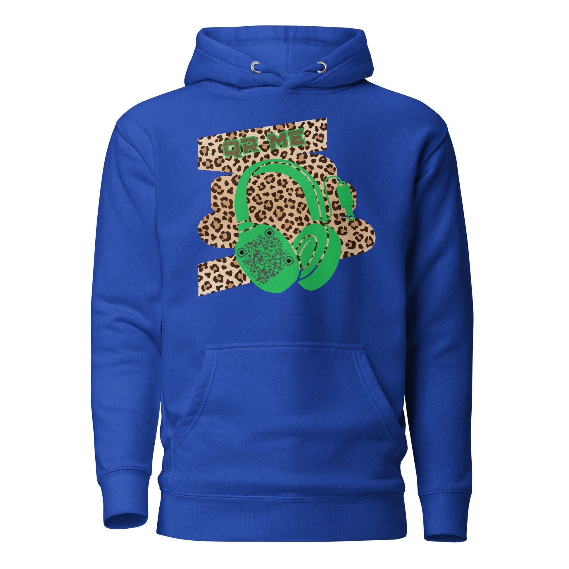 Custom QR Code Leopard Print Hoodie β Wild Style, Shared Tunes