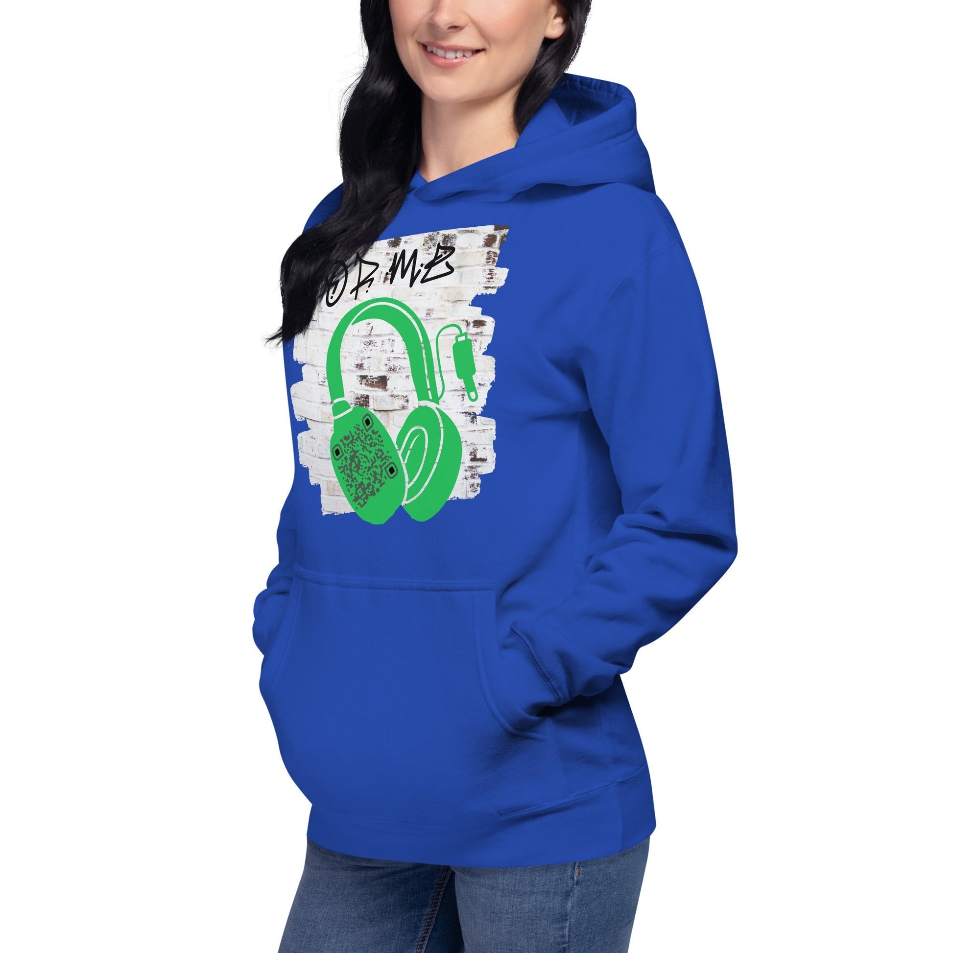 Personalized QR Code Graffiti Wall Hoodie β Share Your Music
