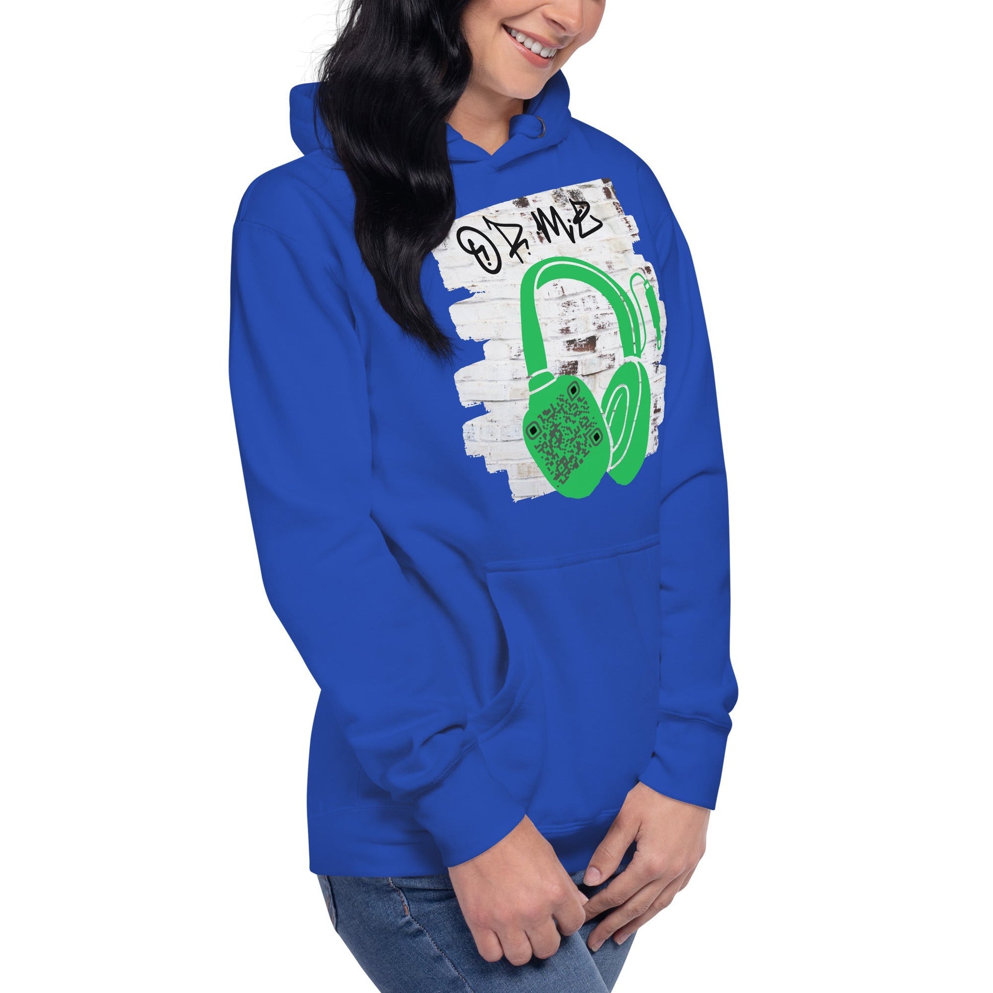 Personalized QR Code Graffiti Wall Hoodie β Share Your Music