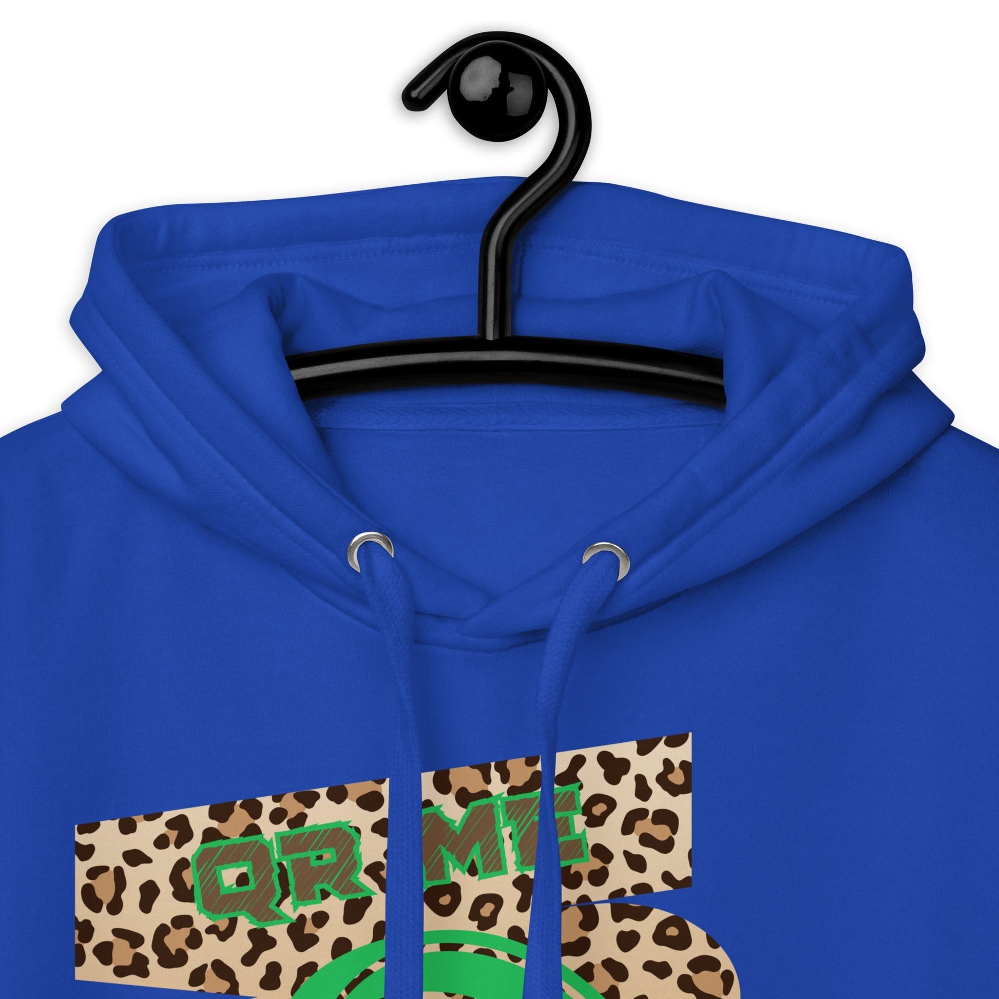 Custom QR Code Leopard Print Hoodie β Wild Style, Shared Tunes