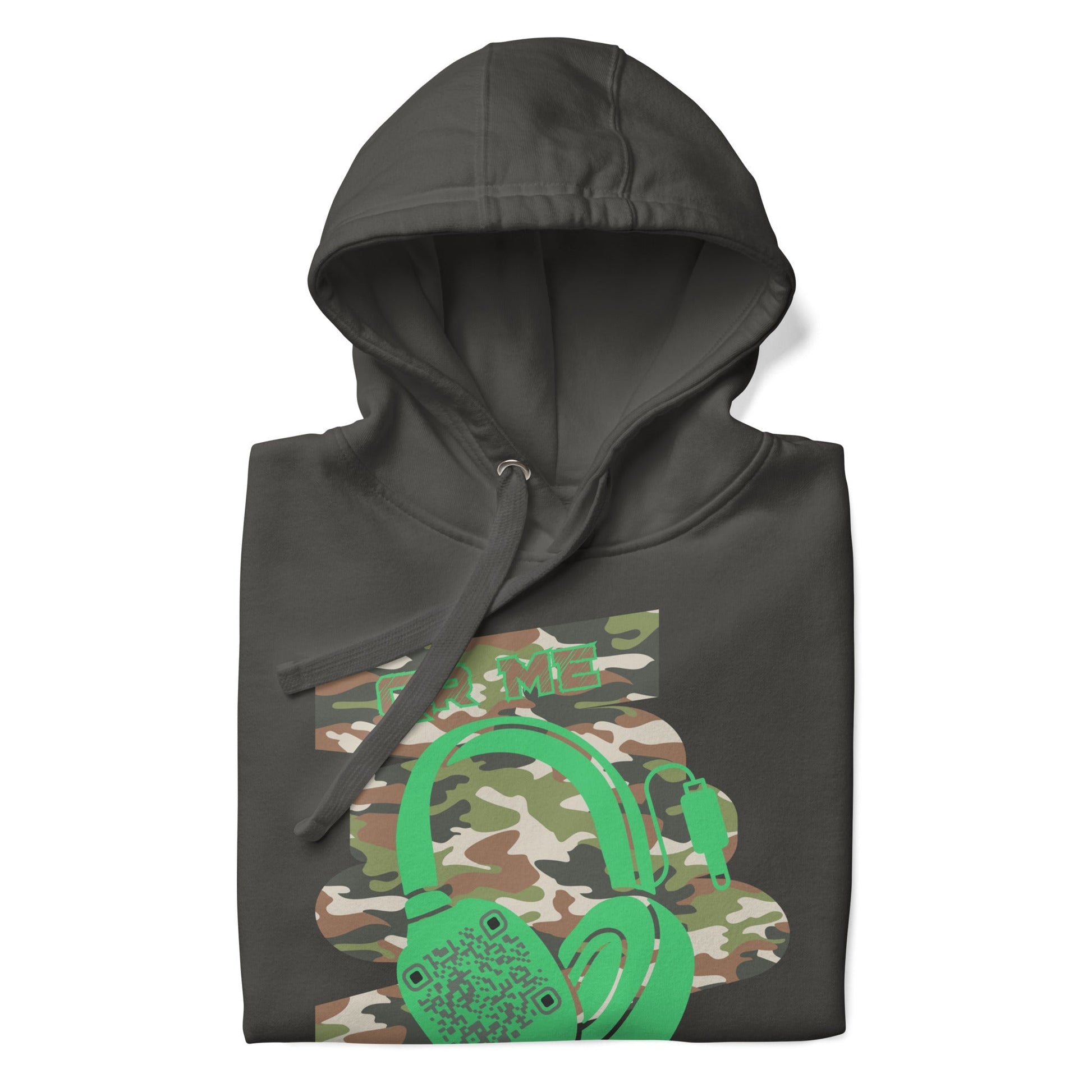 Personalized QR Code Green Camo Hoodie β Blend In, Stand Out