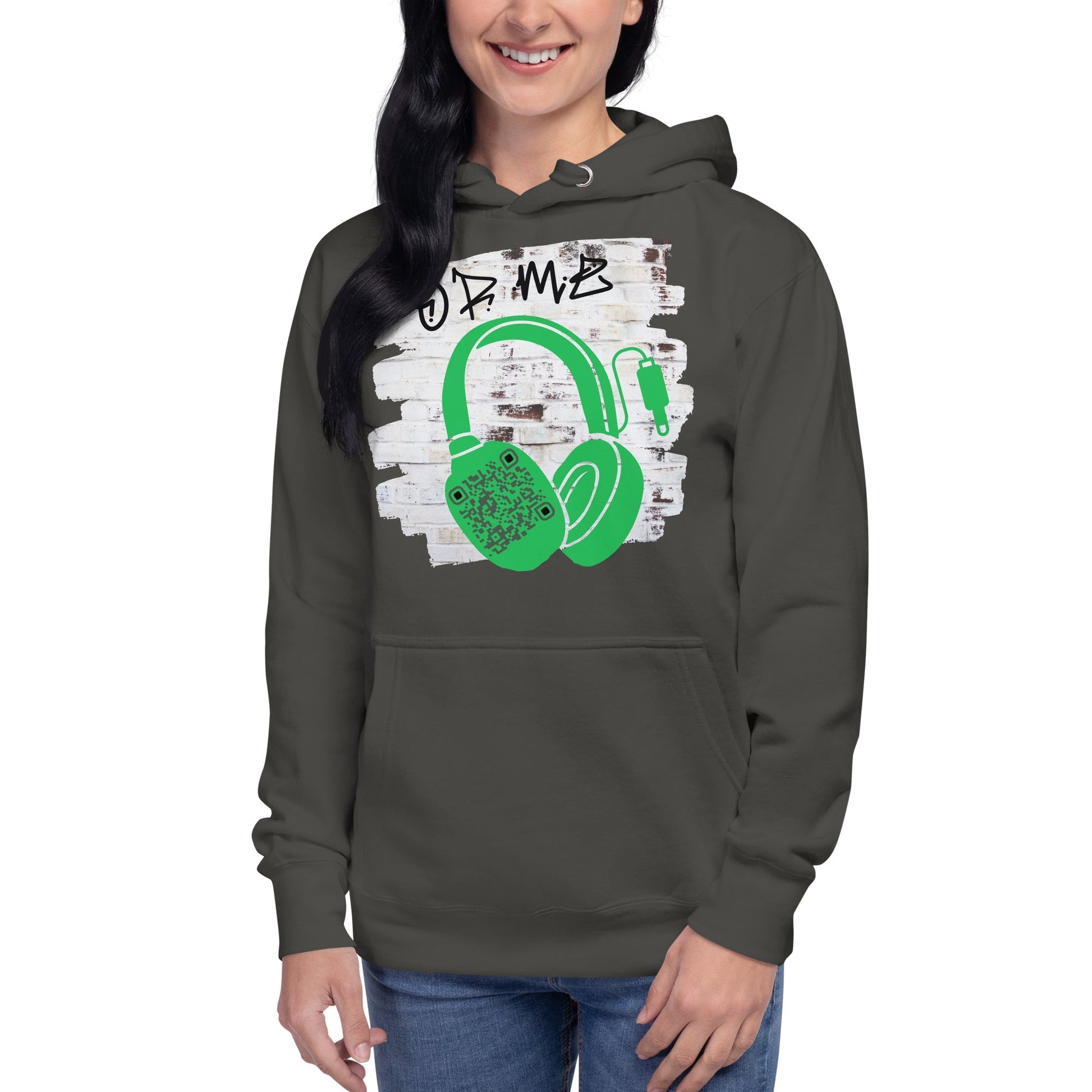 Personalized QR Code Graffiti Wall Hoodie β Share Your Music