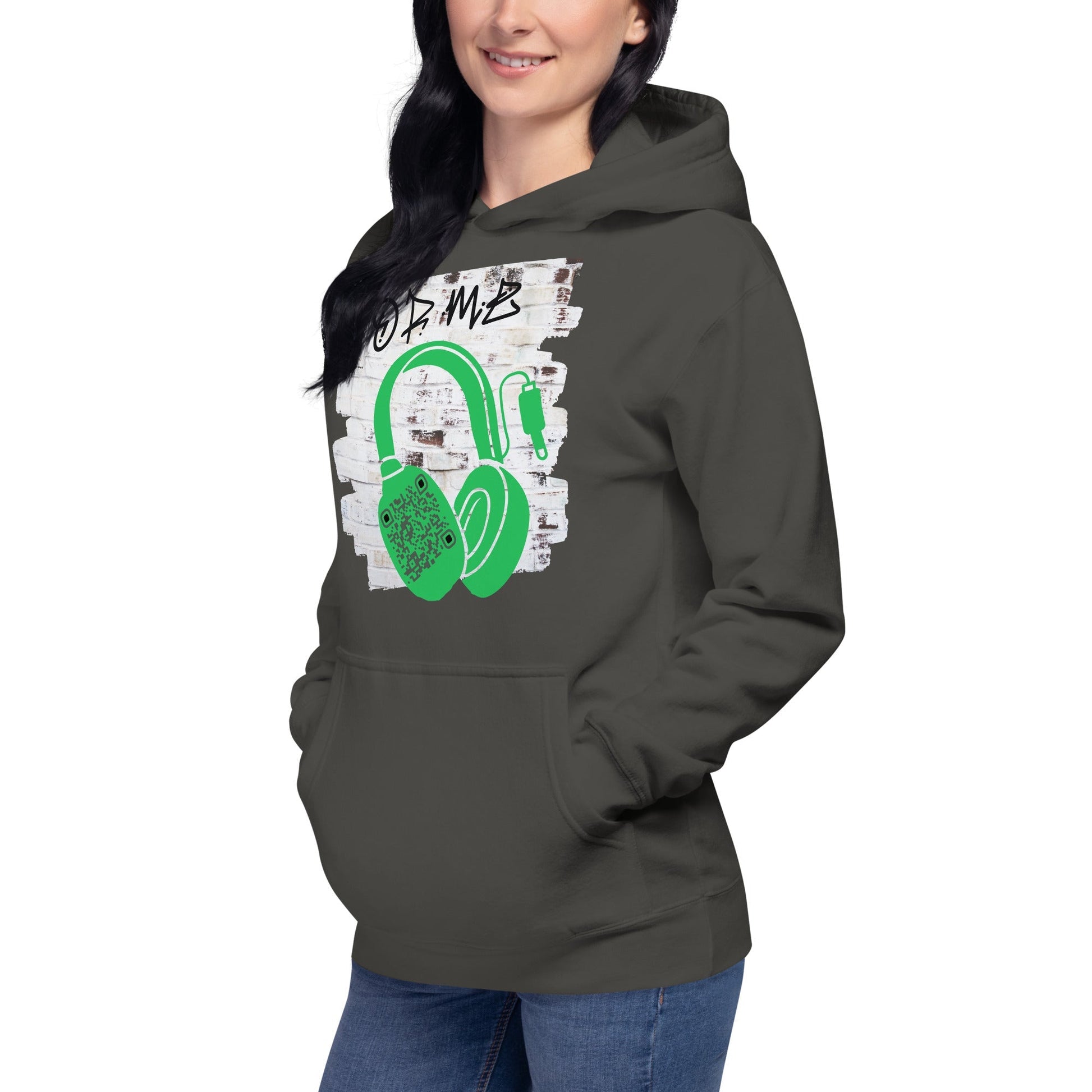 Personalized QR Code Graffiti Wall Hoodie β Share Your Music