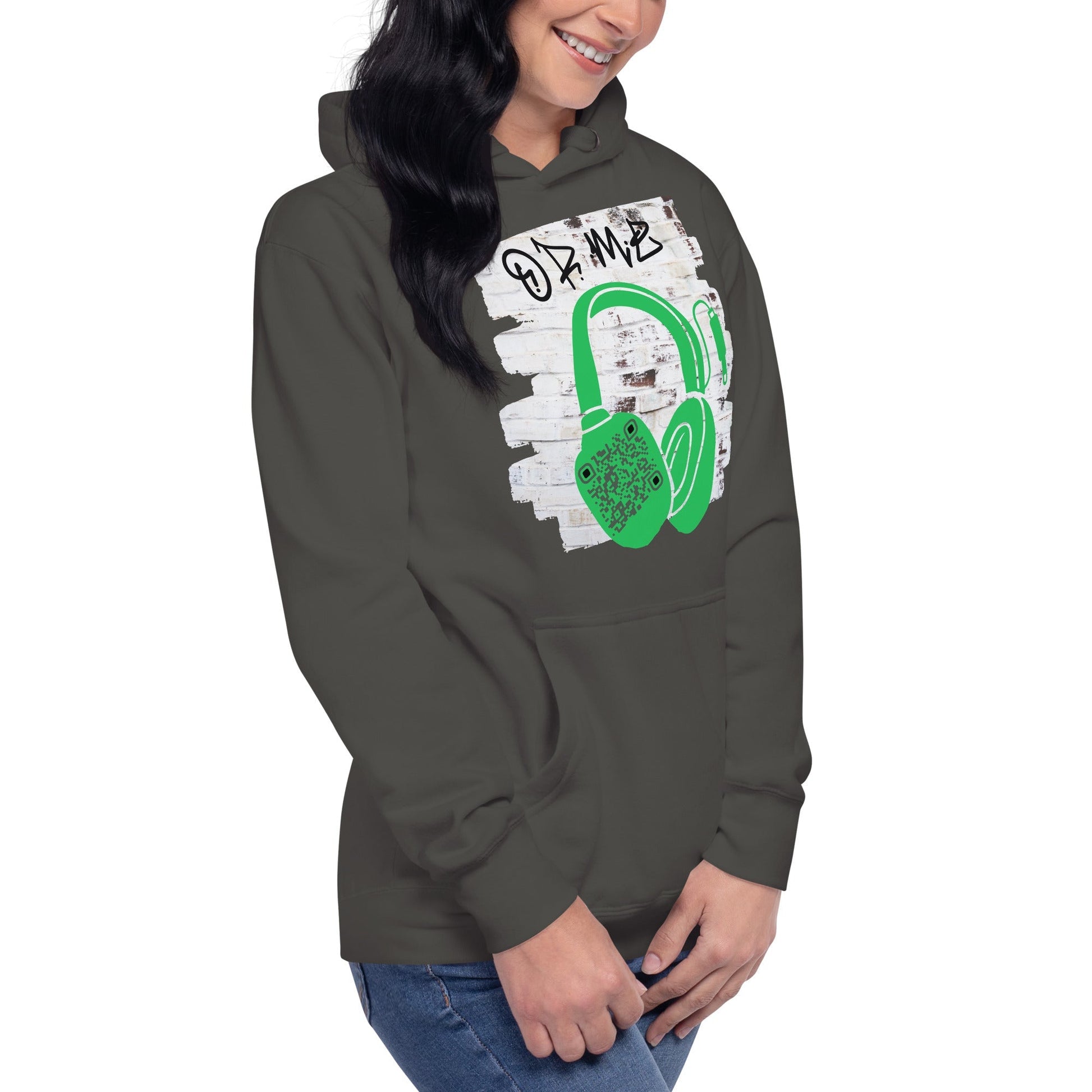 Personalized QR Code Graffiti Wall Hoodie β Share Your Music