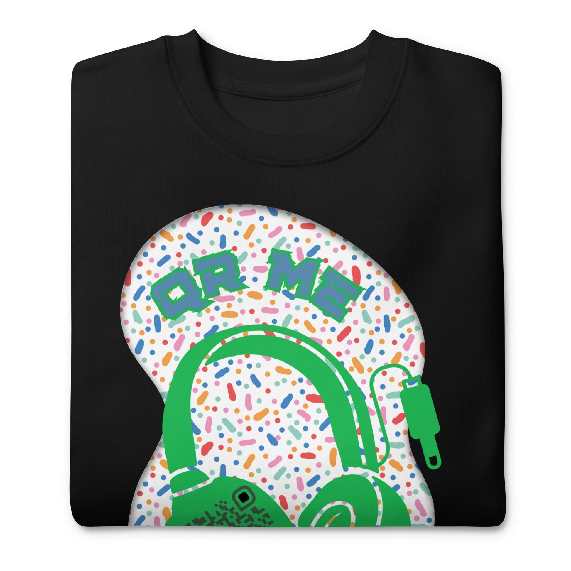 Personalized QR Code Sweatshirt β Polka Dot Playlist!