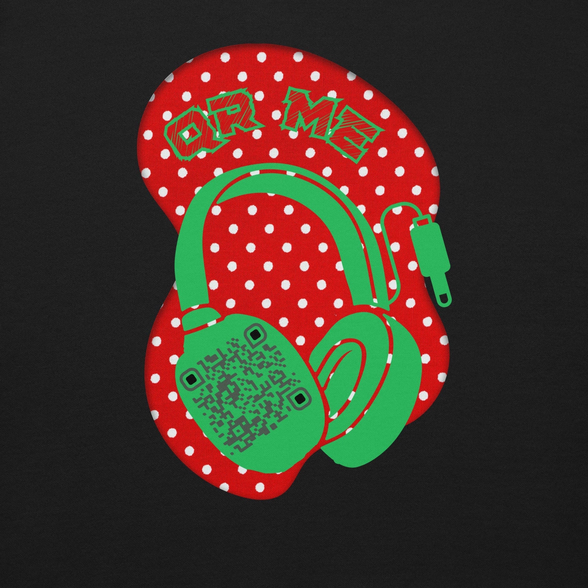 Personalized QR Code Polka Dot Sweatshirt β Tune In & Stand Out