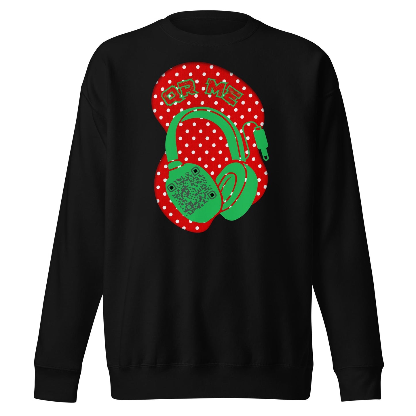Personalized QR Code Polka Dot Sweatshirt β Tune In & Stand Out