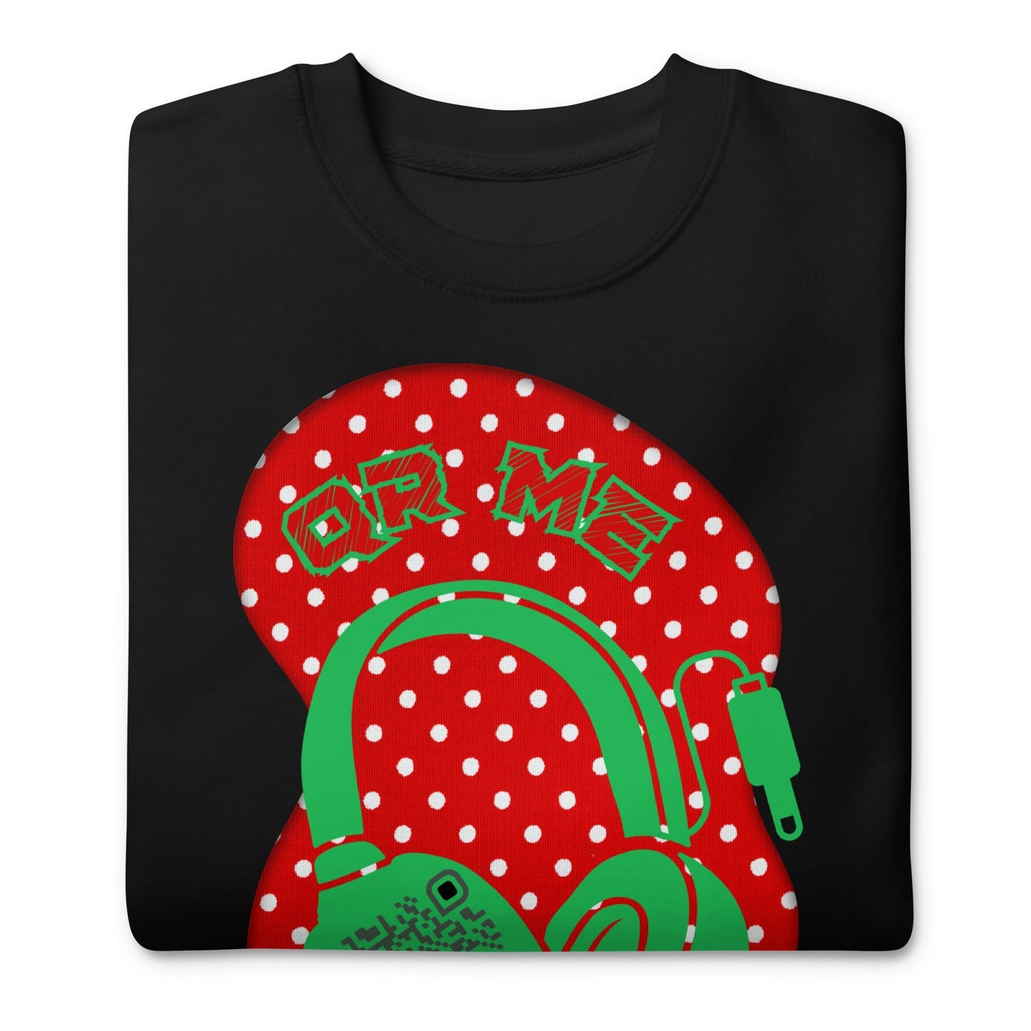 Personalized QR Code Polka Dot Sweatshirt β Tune In & Stand Out