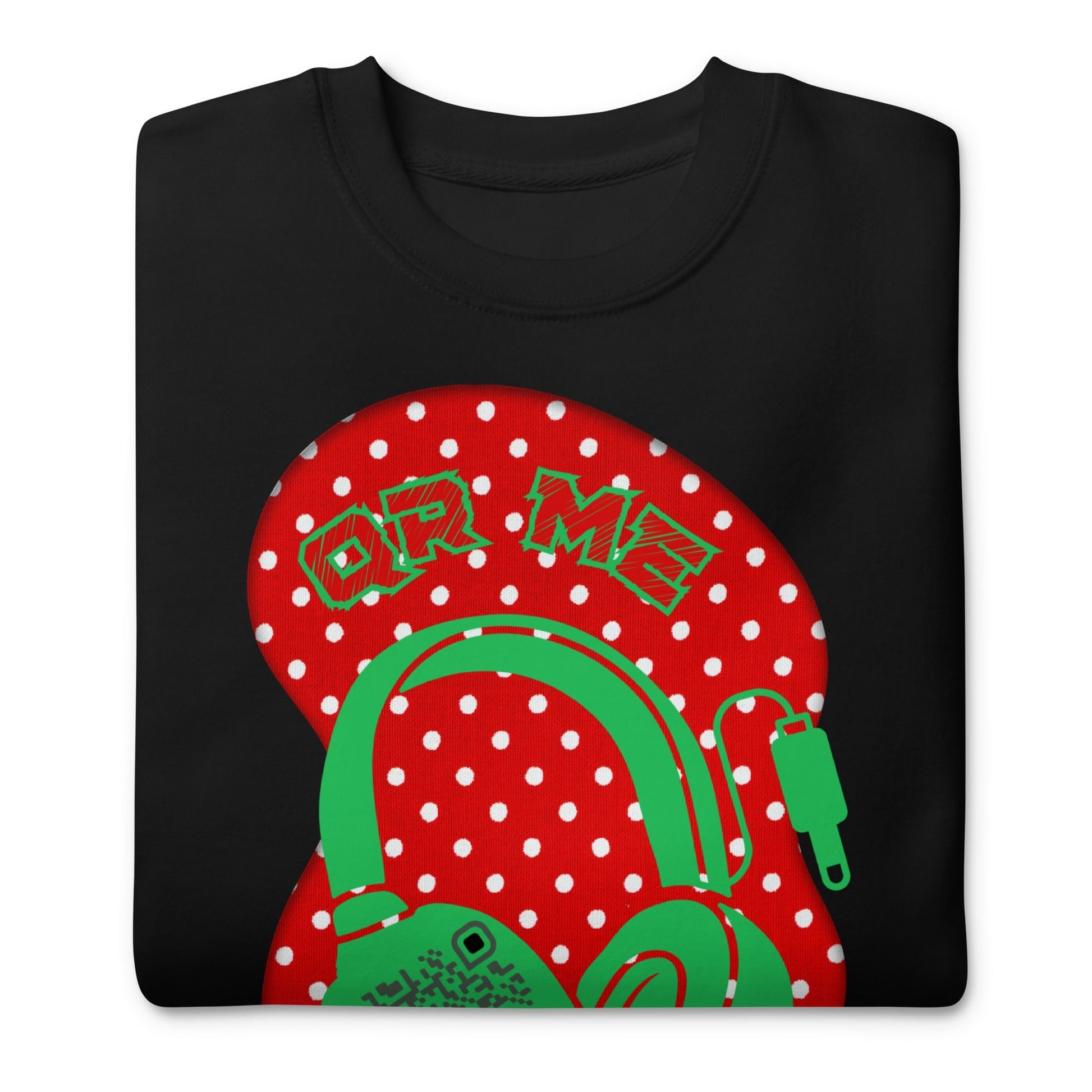 Personalized QR Code Polka Dot Sweatshirt β Tune In & Stand Out