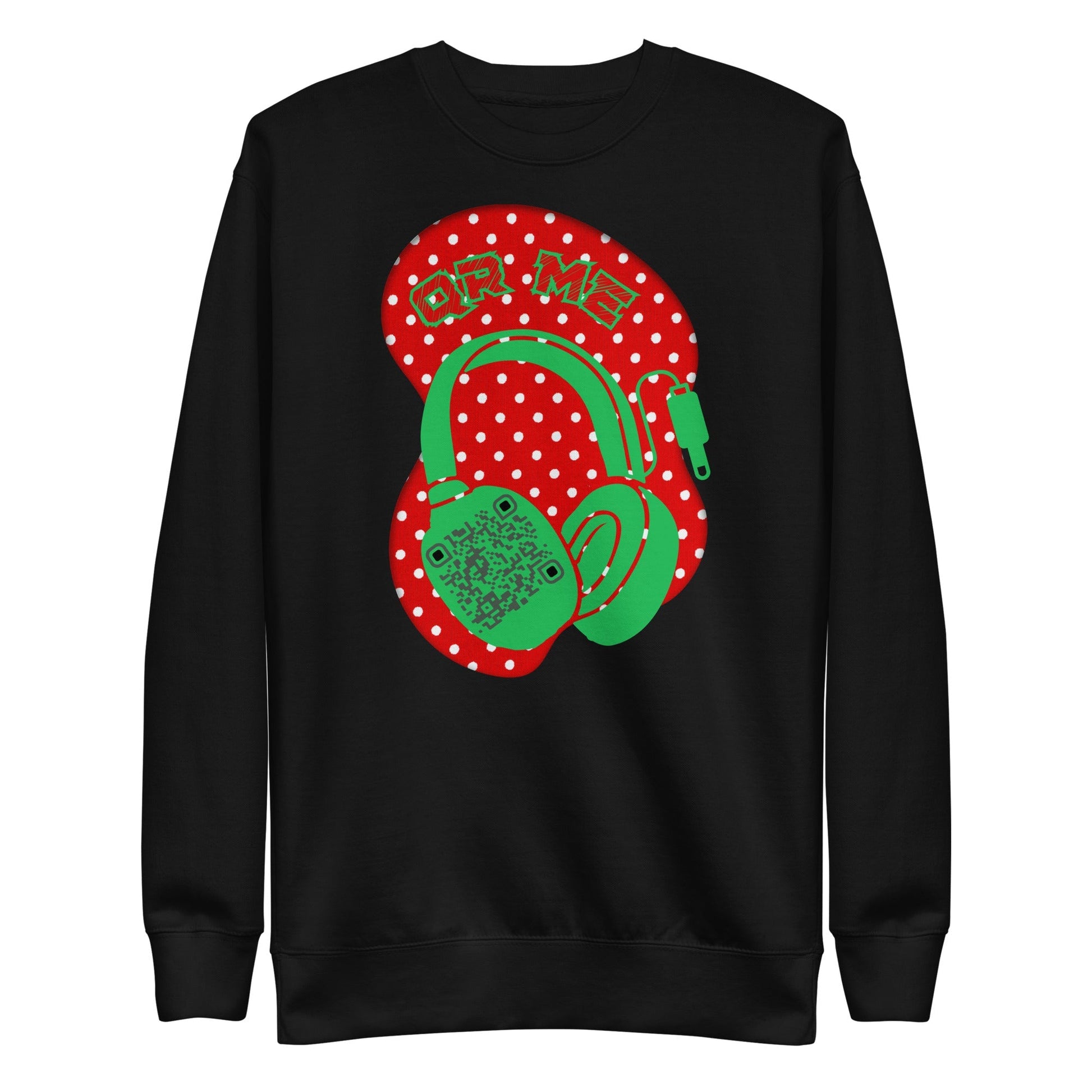 Personalized QR Code Polka Dot Sweatshirt β Tune In & Stand Out