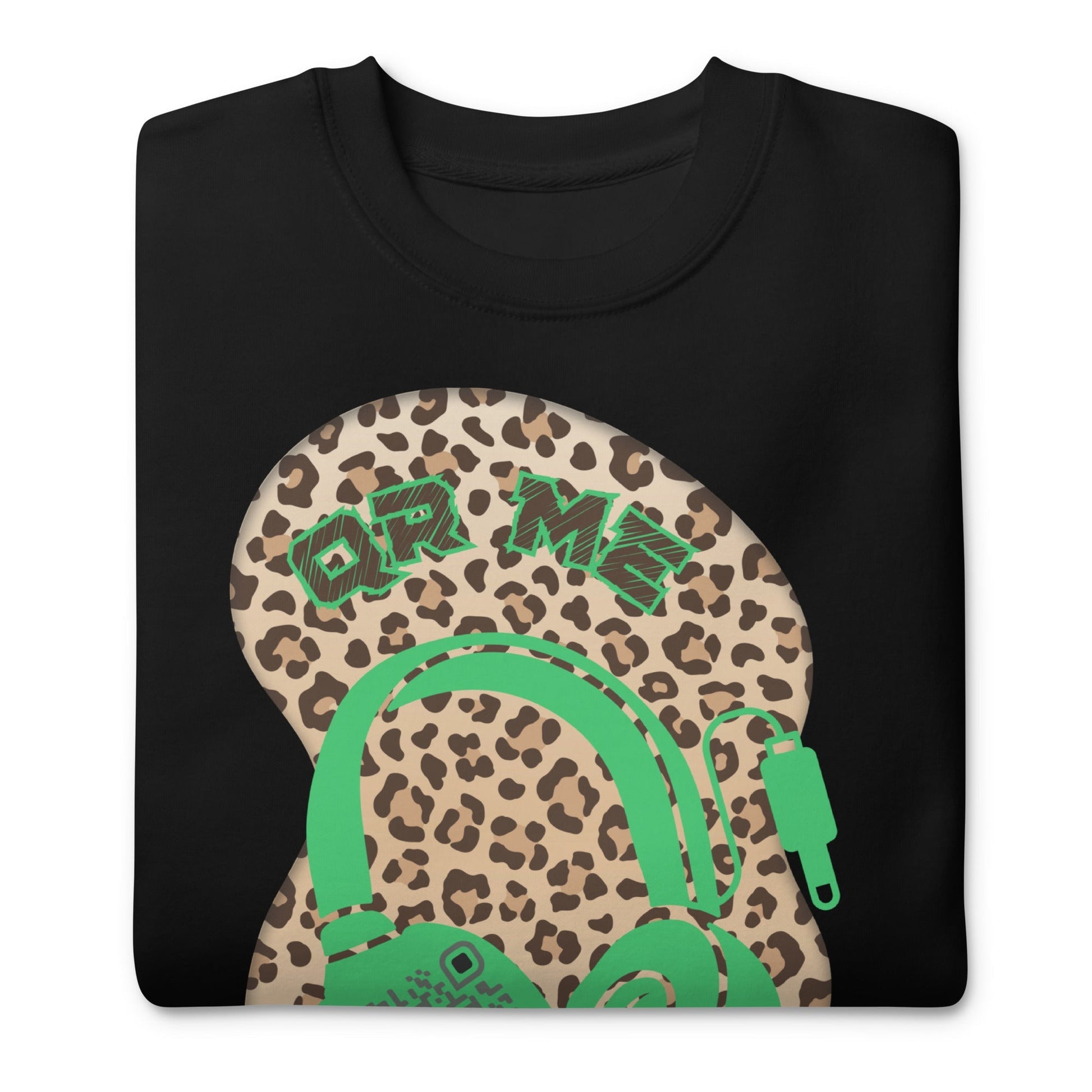 Leopard Print Personalized QR Code Sweatshirt β Wear Your Playlist!