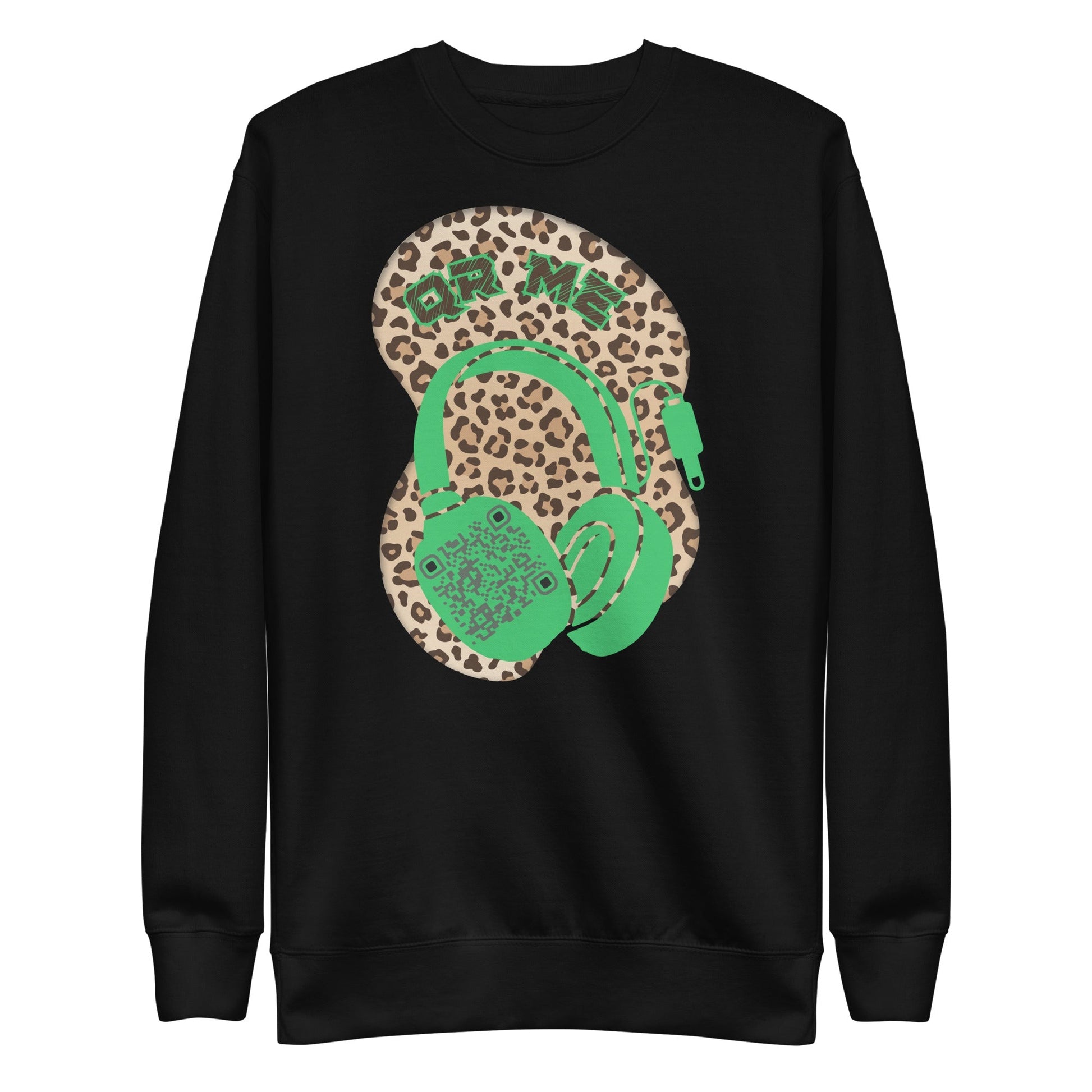 Leopard Print Personalized QR Code Sweatshirt β Wear Your Playlist!