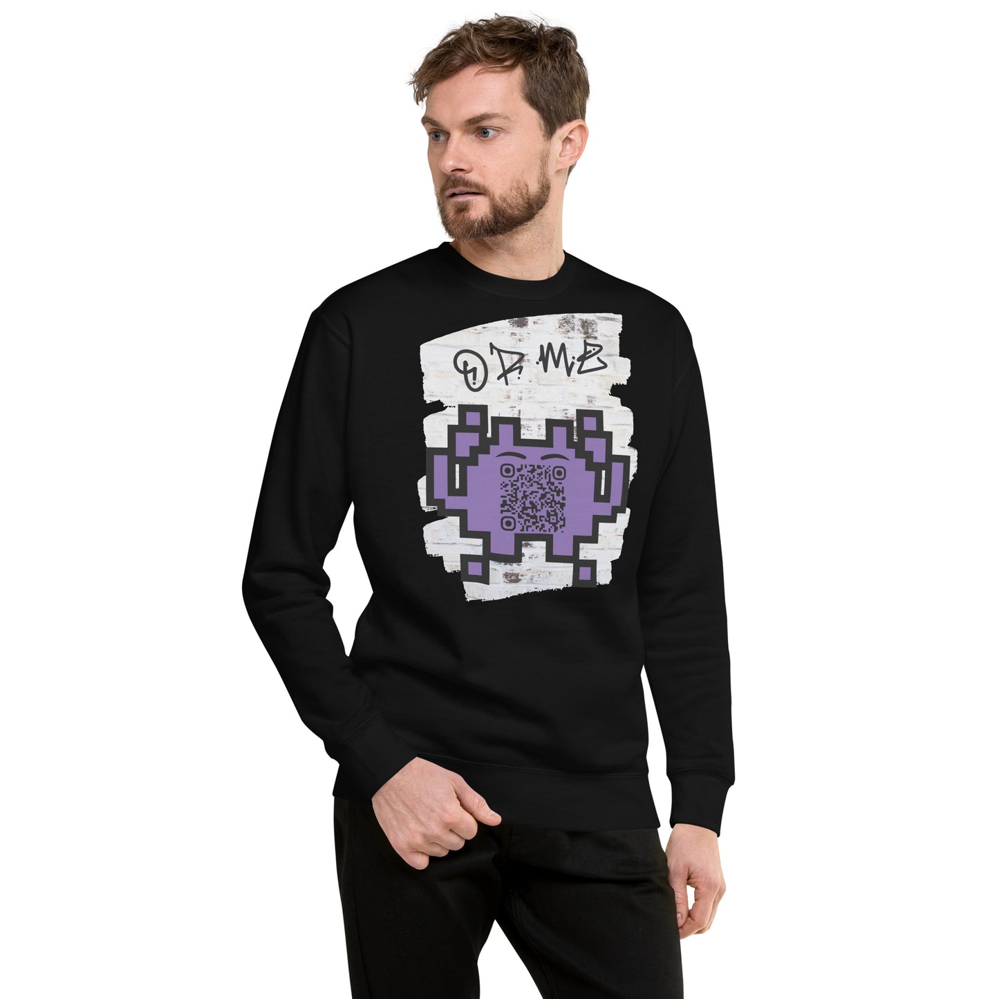 Graffiti Wall Alien QR Code Sweatshirt β Bold Style for Gamers