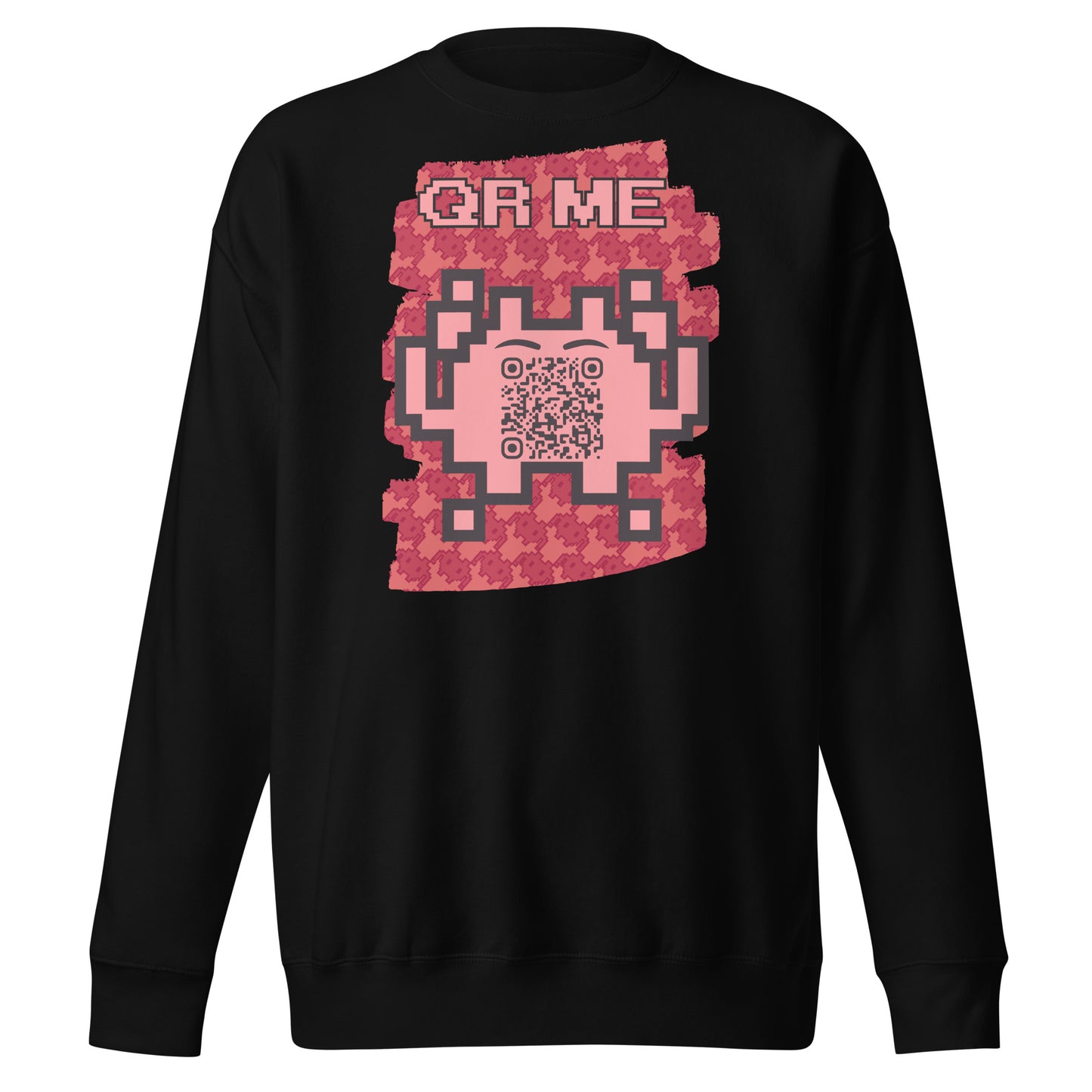 Red Alien QR Code Sweatshirt β Bold Tech for Gamers & YouTubers