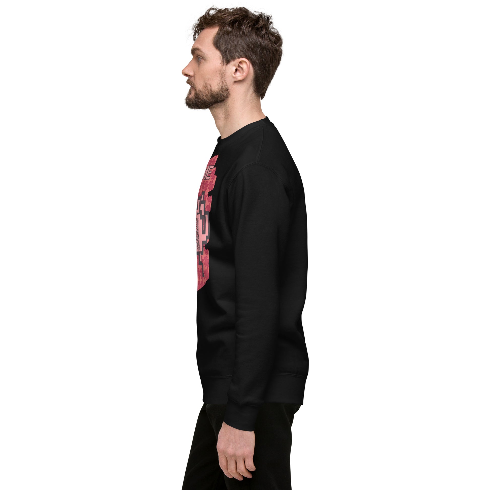 Red Alien QR Code Sweatshirt β Bold Tech for Gamers & YouTubers