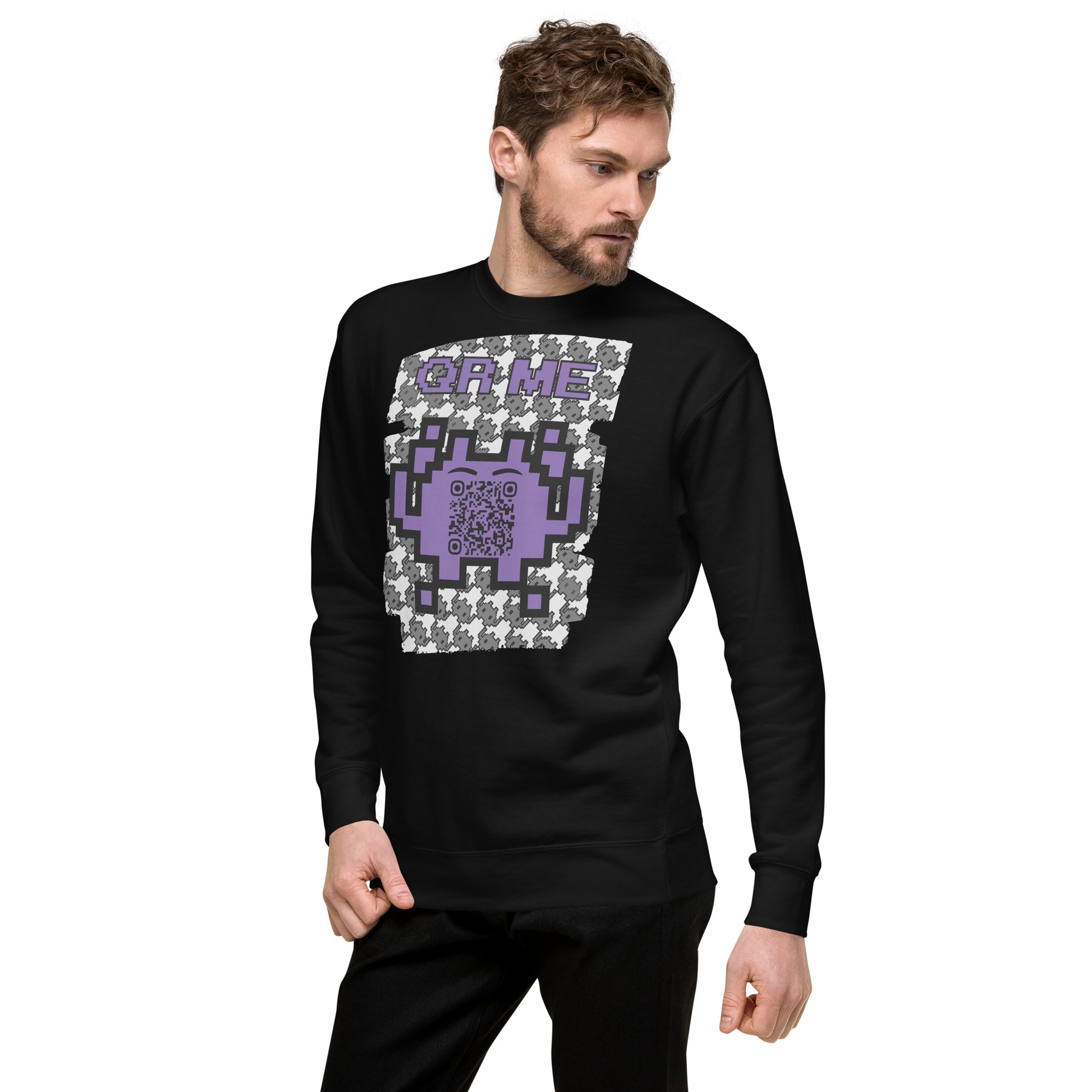 Mono Alien QR Code Sweatshirt β For Gamers & YouTubers