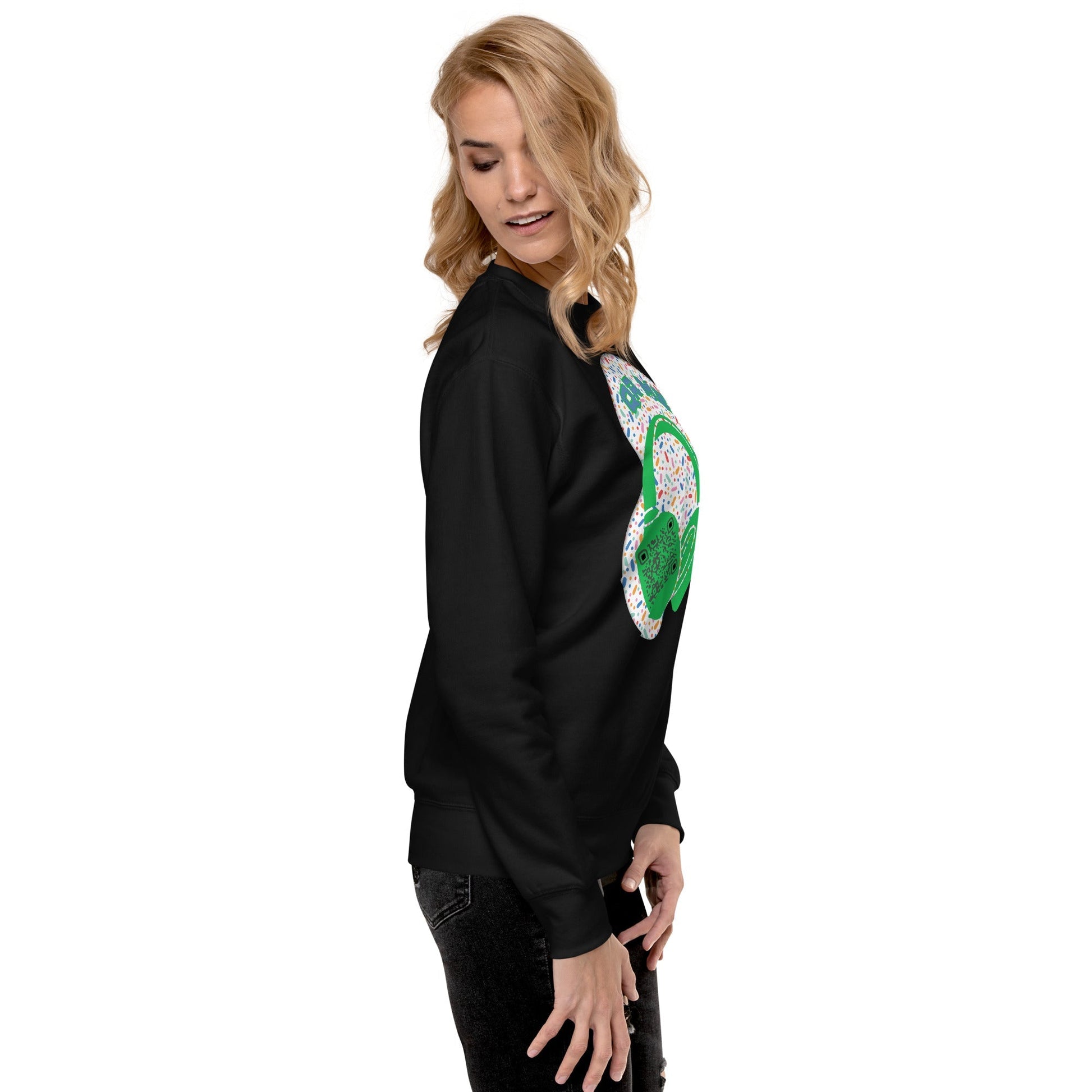 Personalized QR Code Sweatshirt β Polka Dot Playlist!