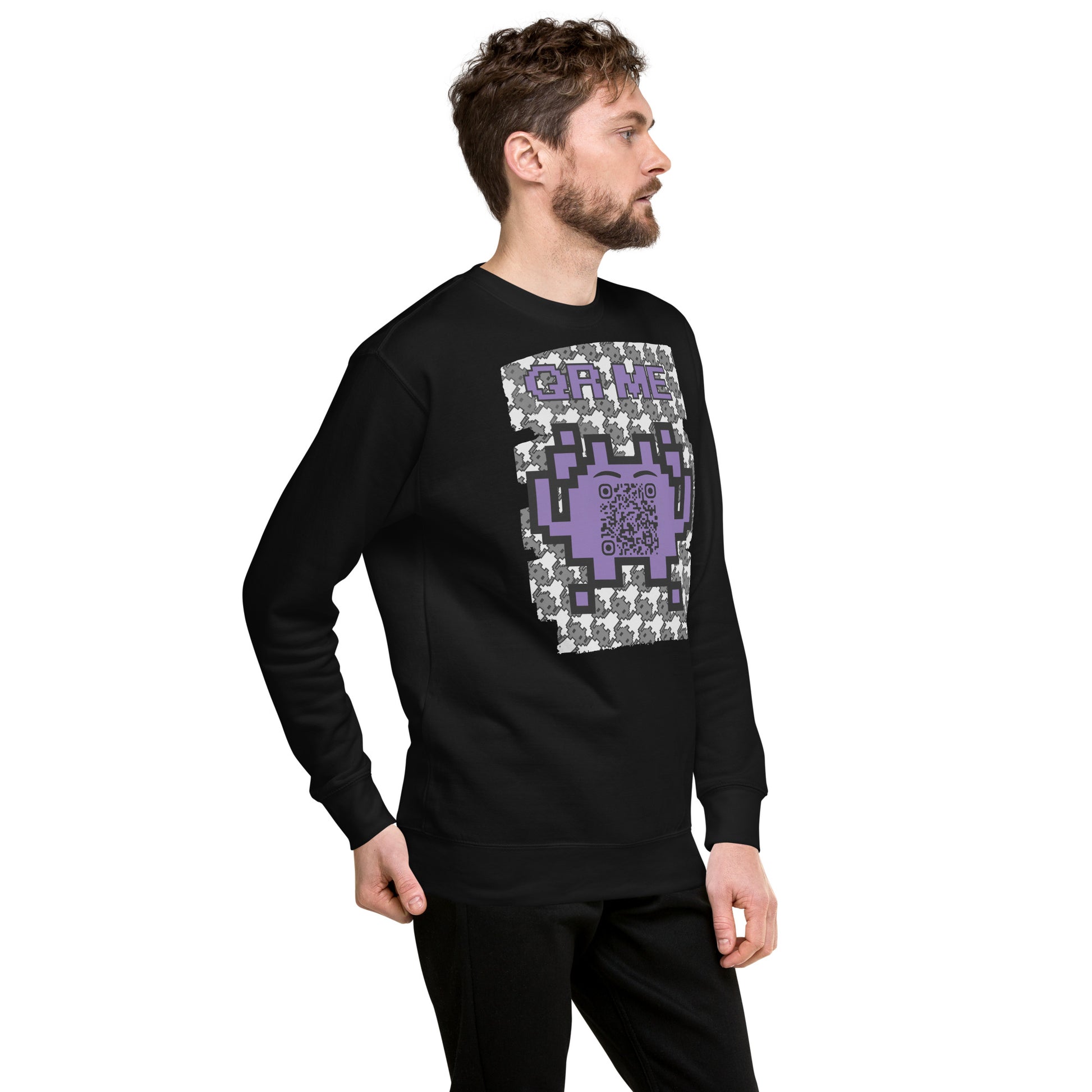 Mono Alien QR Code Sweatshirt β For Gamers & YouTubers