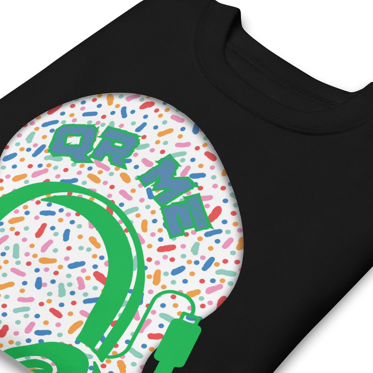 Personalized QR Code Sweatshirt β Polka Dot Playlist!