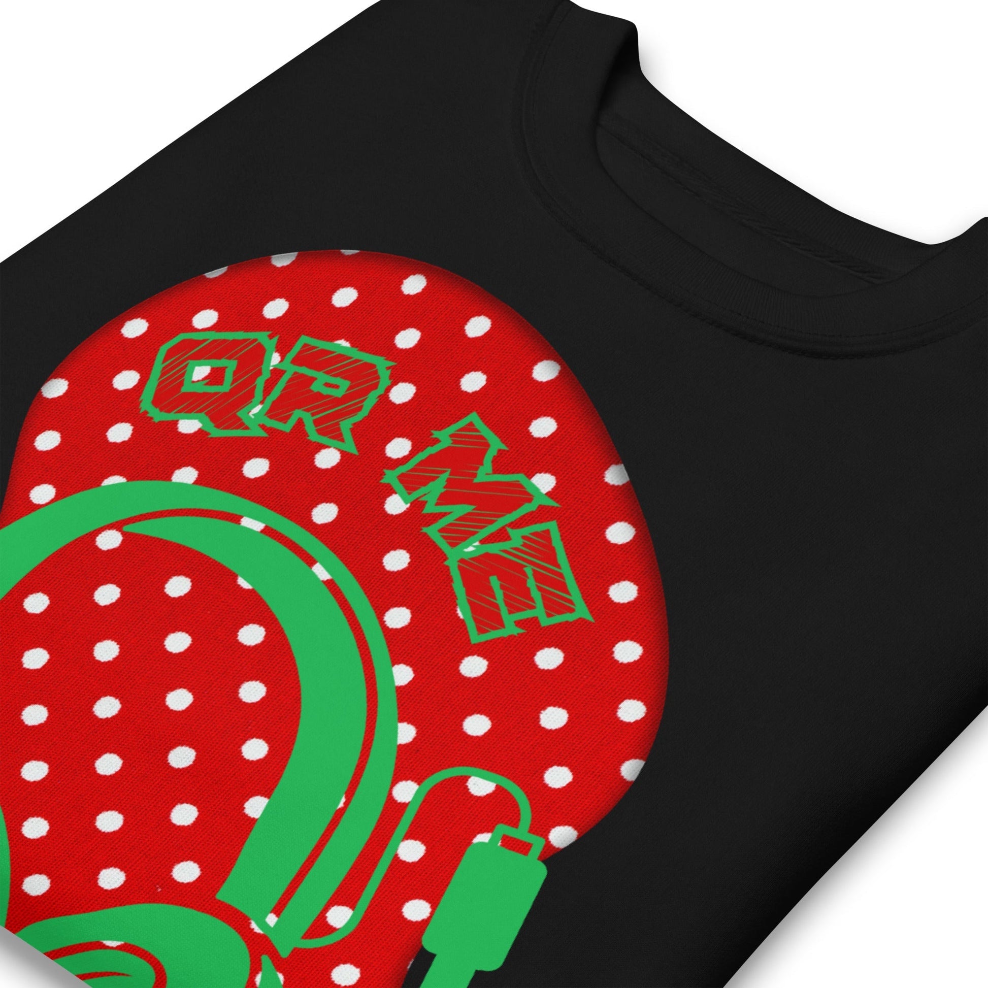 Personalized QR Code Polka Dot Sweatshirt β Tune In & Stand Out
