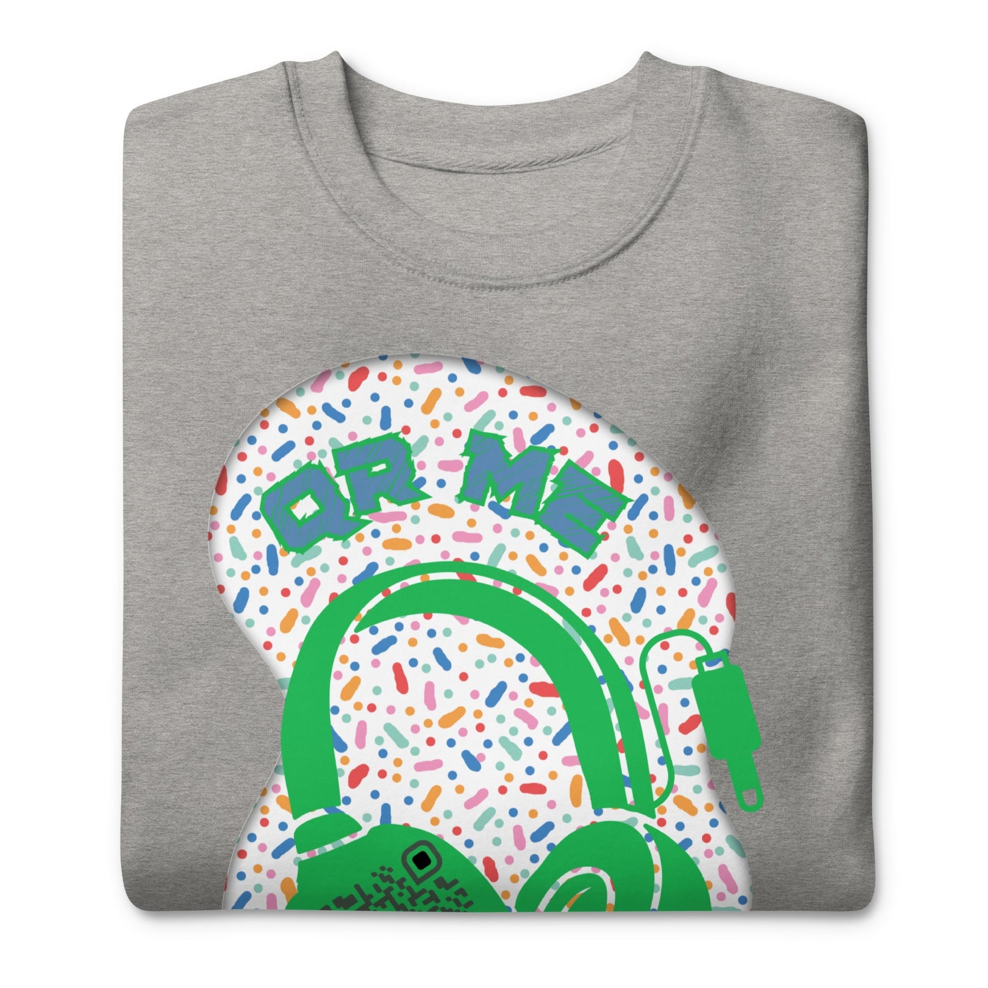 Personalized QR Code Sweatshirt β Polka Dot Playlist!