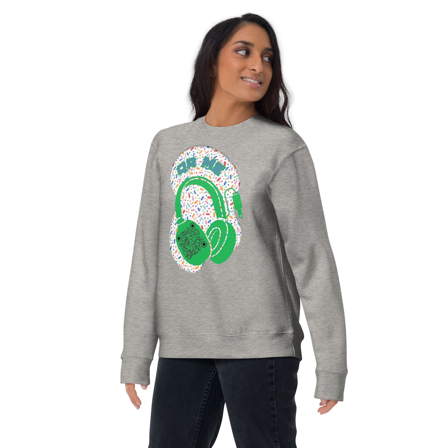 Personalized QR Code Sweatshirt β Polka Dot Playlist!