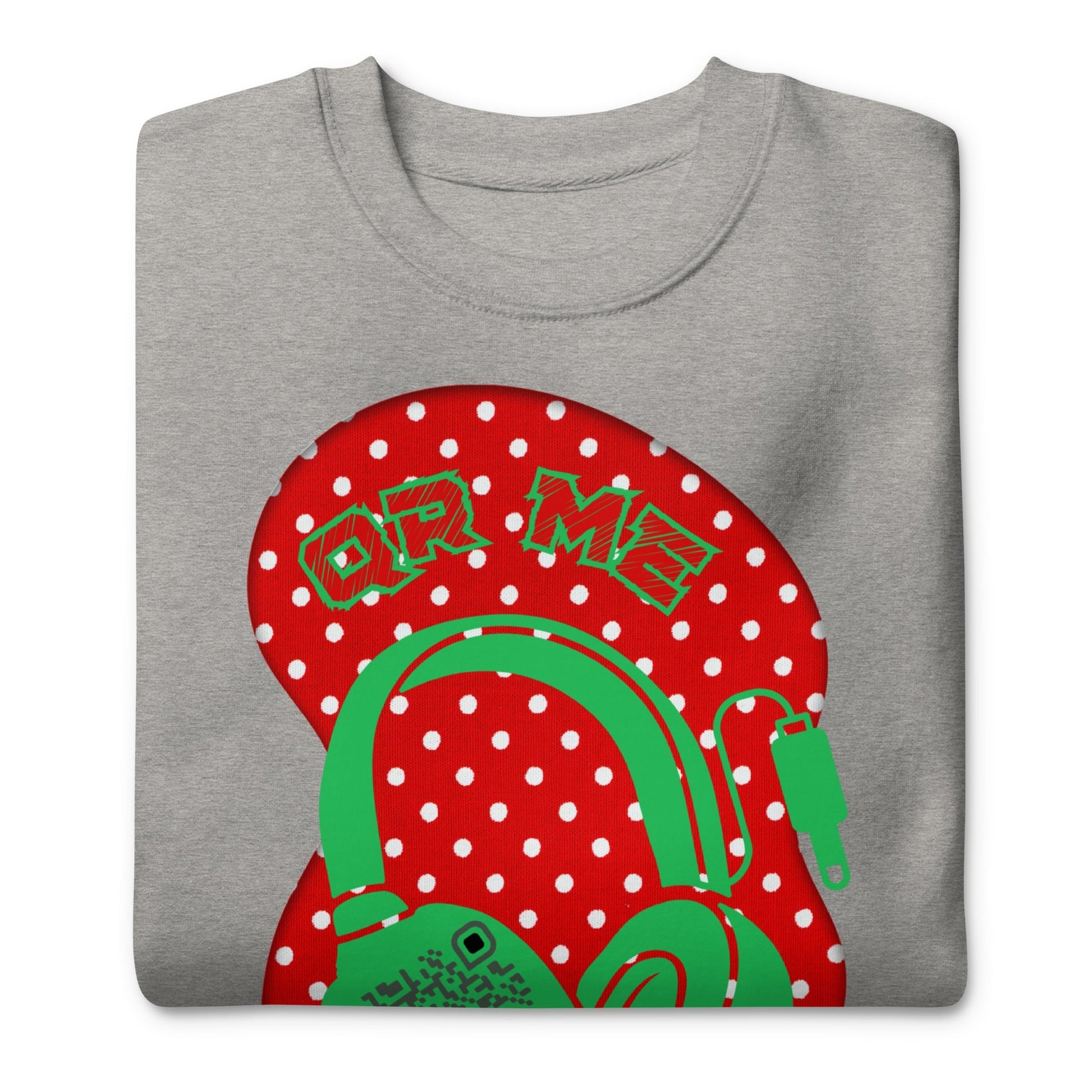 Personalized QR Code Polka Dot Sweatshirt β Tune In & Stand Out