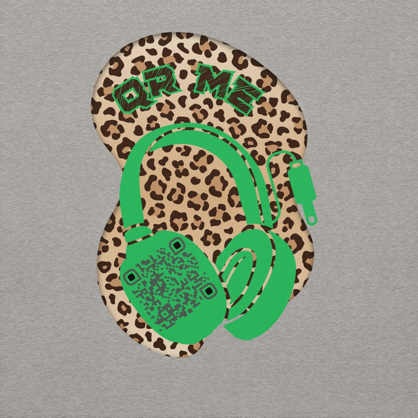 Leopard Print Personalized QR Code Sweatshirt β Wear Your Playlist!