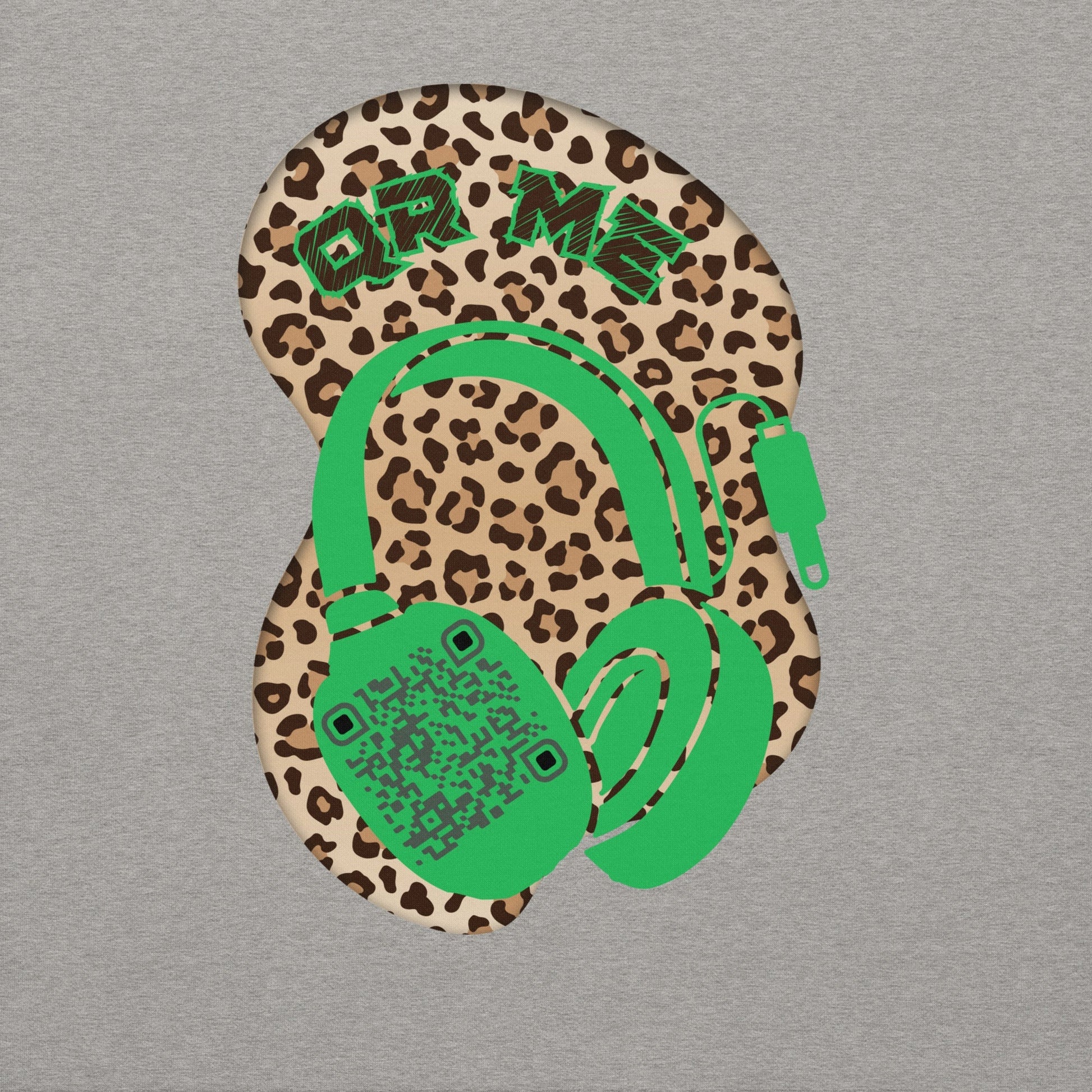 Leopard Print Personalized QR Code Sweatshirt β Wear Your Playlist!